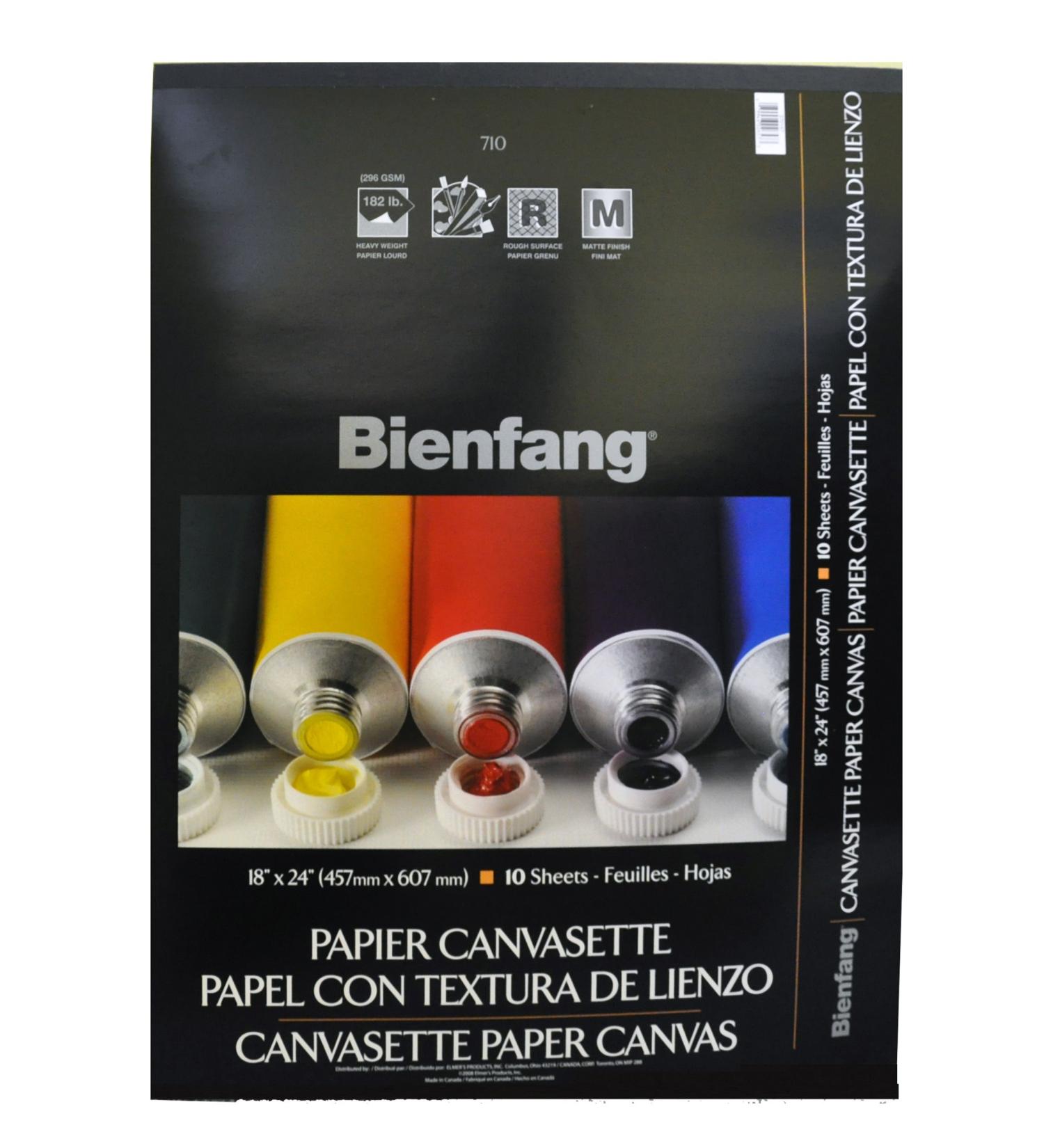Bienfang Canvasette Paper  10 Sheets  18-Inch by 24-Inch