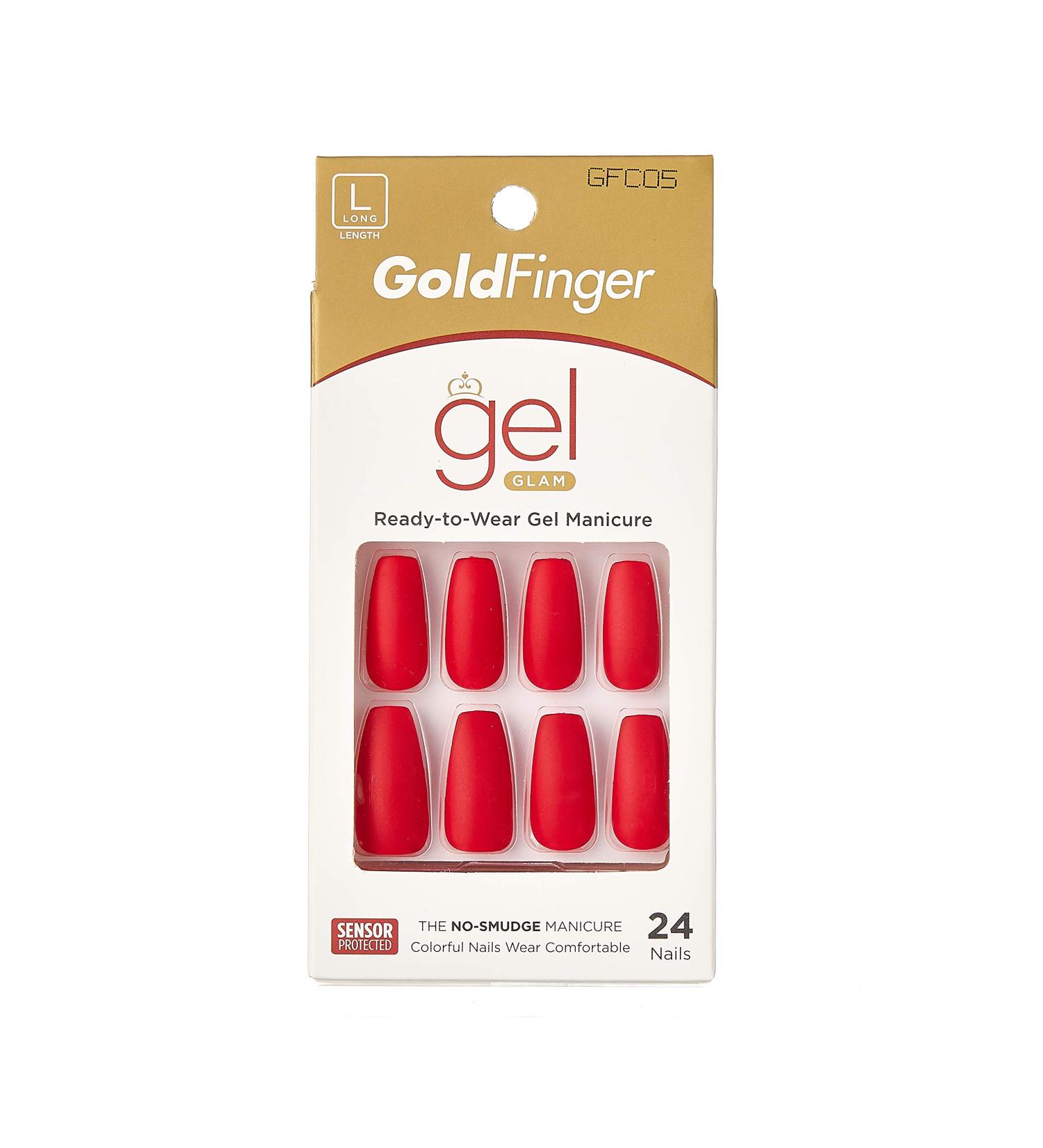 Gold Finger Full Cover Gel Nails - Glam Ready Long Wear Gel Manicure - Buy Online on GoSupps.com