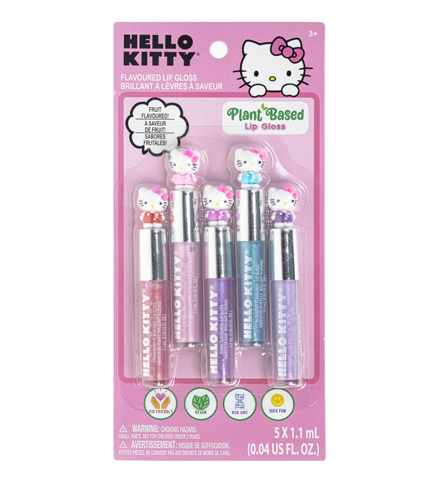 Townley Girl Hello Kitty Lip Gloss Set | 5 Pc Plant-Based Moisturizing Makeup for Girls | Perfect Birthday Gift & Party Essential for Kids 3 - Buy Online on GoSupps.com