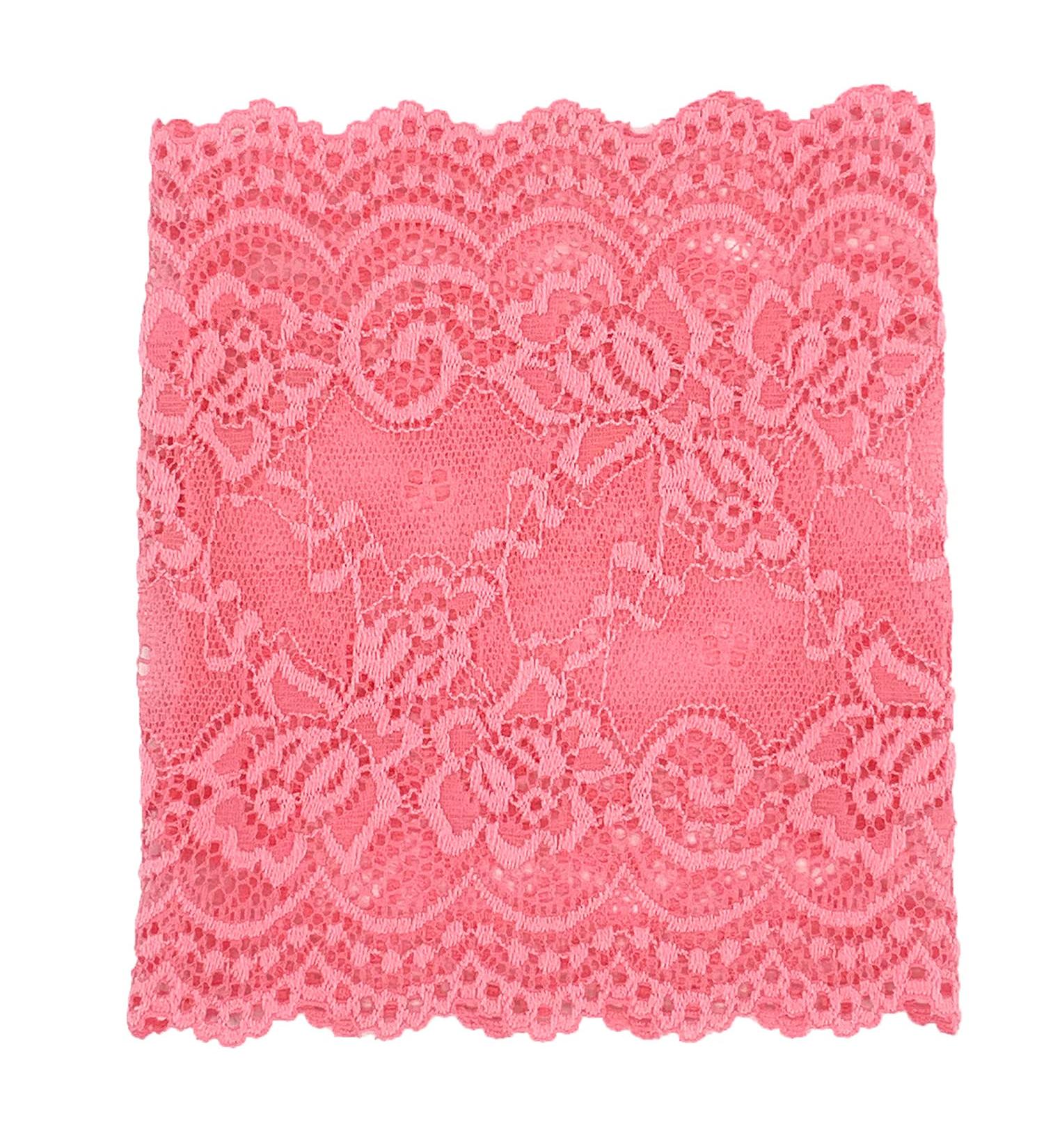 Picc Line Lace Sleeve Cover for Chemo Diabetes Freestyle Libre (CORAL PINK 6" LONG)