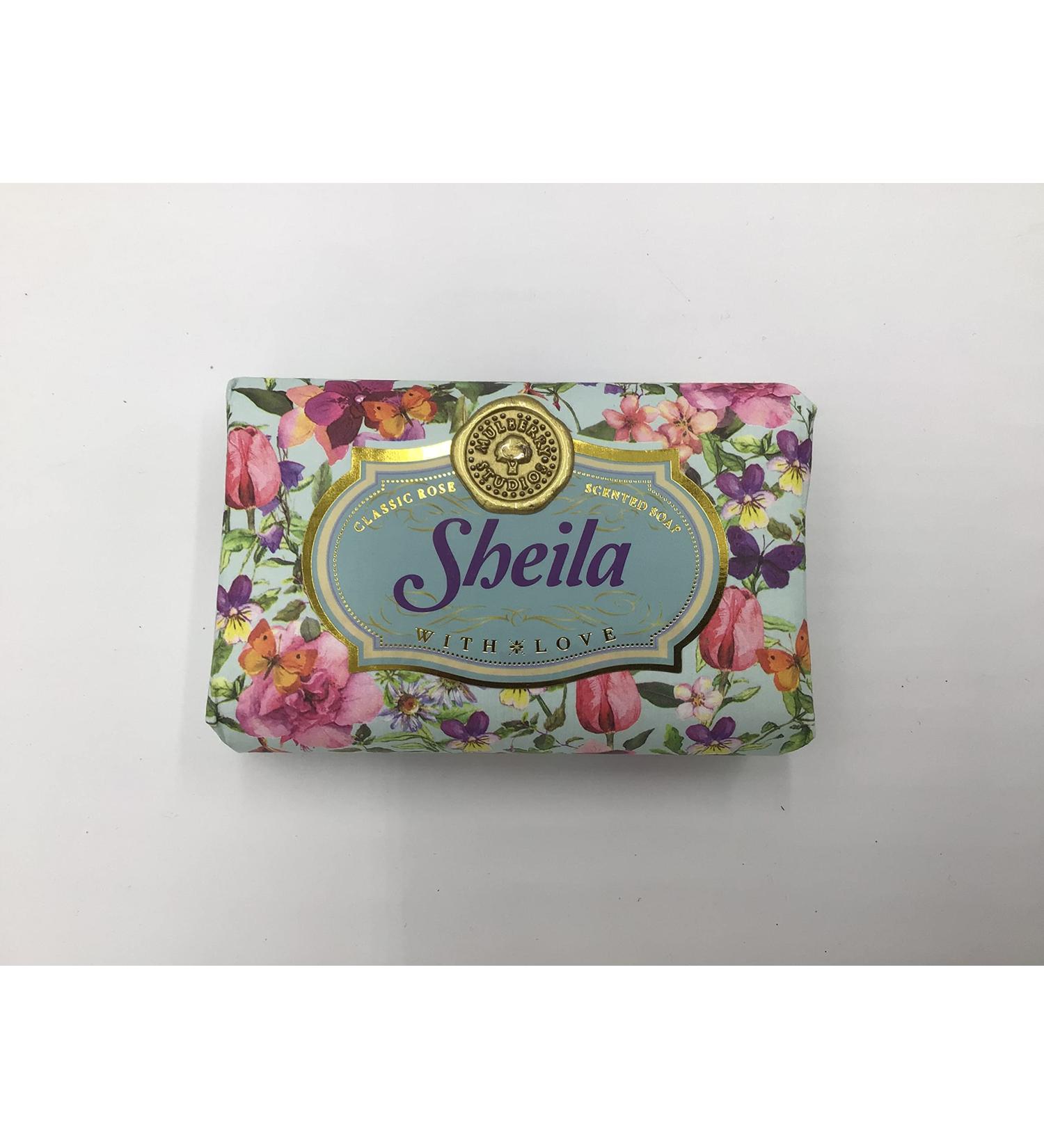 Sheila - Gift Soap Bar For Her Birthday Rose Scent Mum Grandmother Cleanser Lather Present Girl