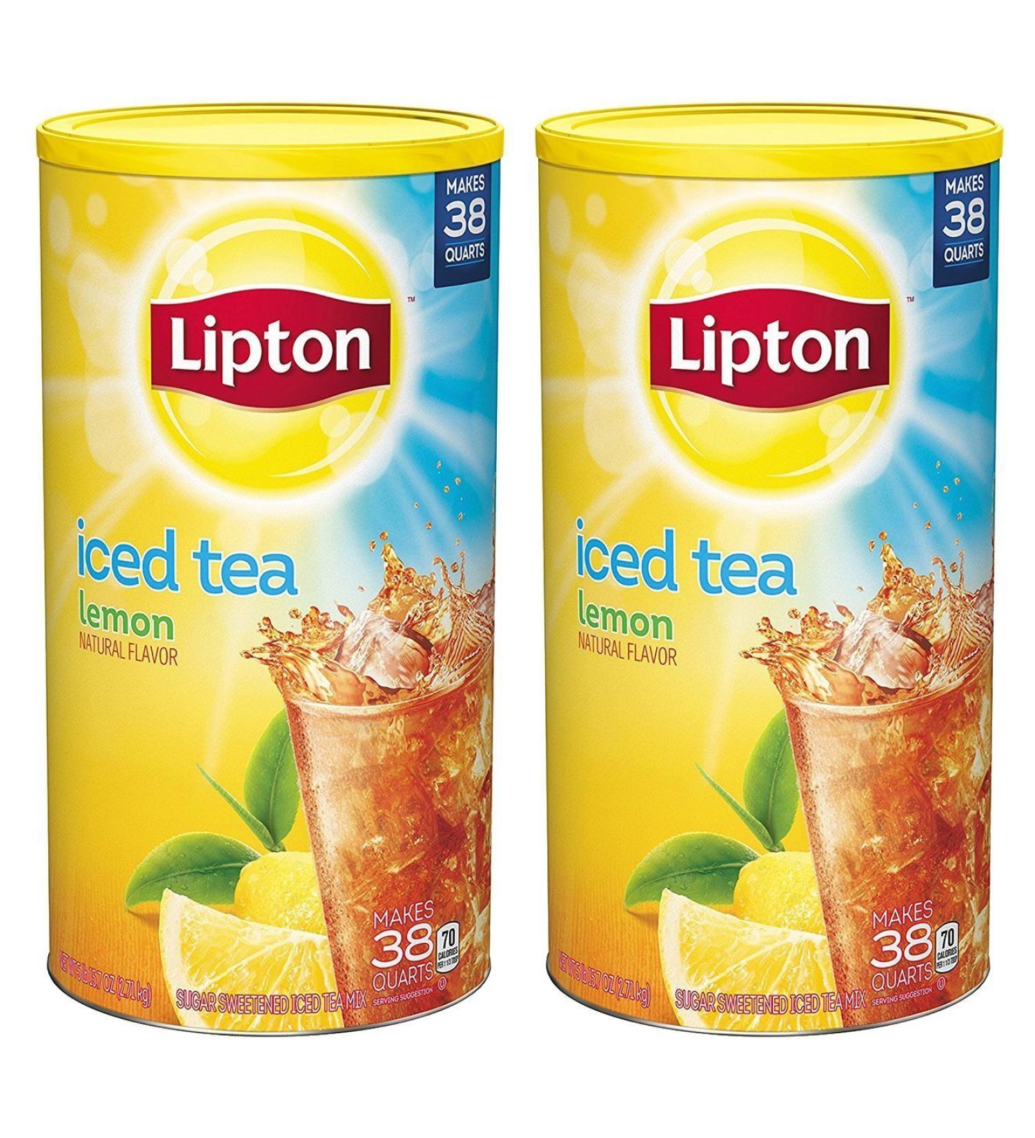 Lipton Iced Tea Mix Lemon 38 qt - Pack of 2 - Buy Online on GoSupps.com