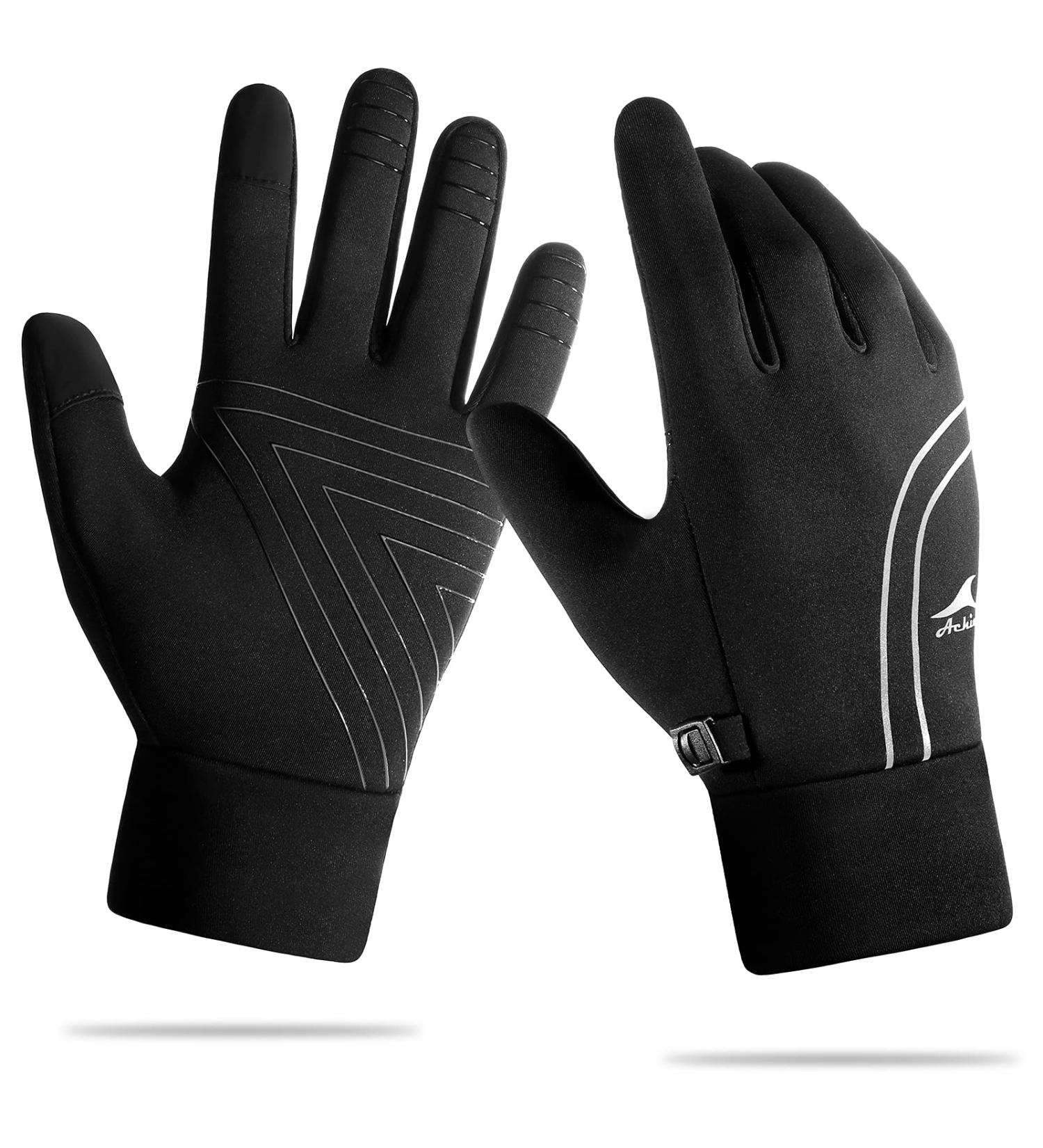 Achiou Winter Gloves for Men Women  Touch Screen Running Gloves  Waterproof Driving Glove for Texting Cold Weather Windproof Black Small - Buy Online on GoSupps.com