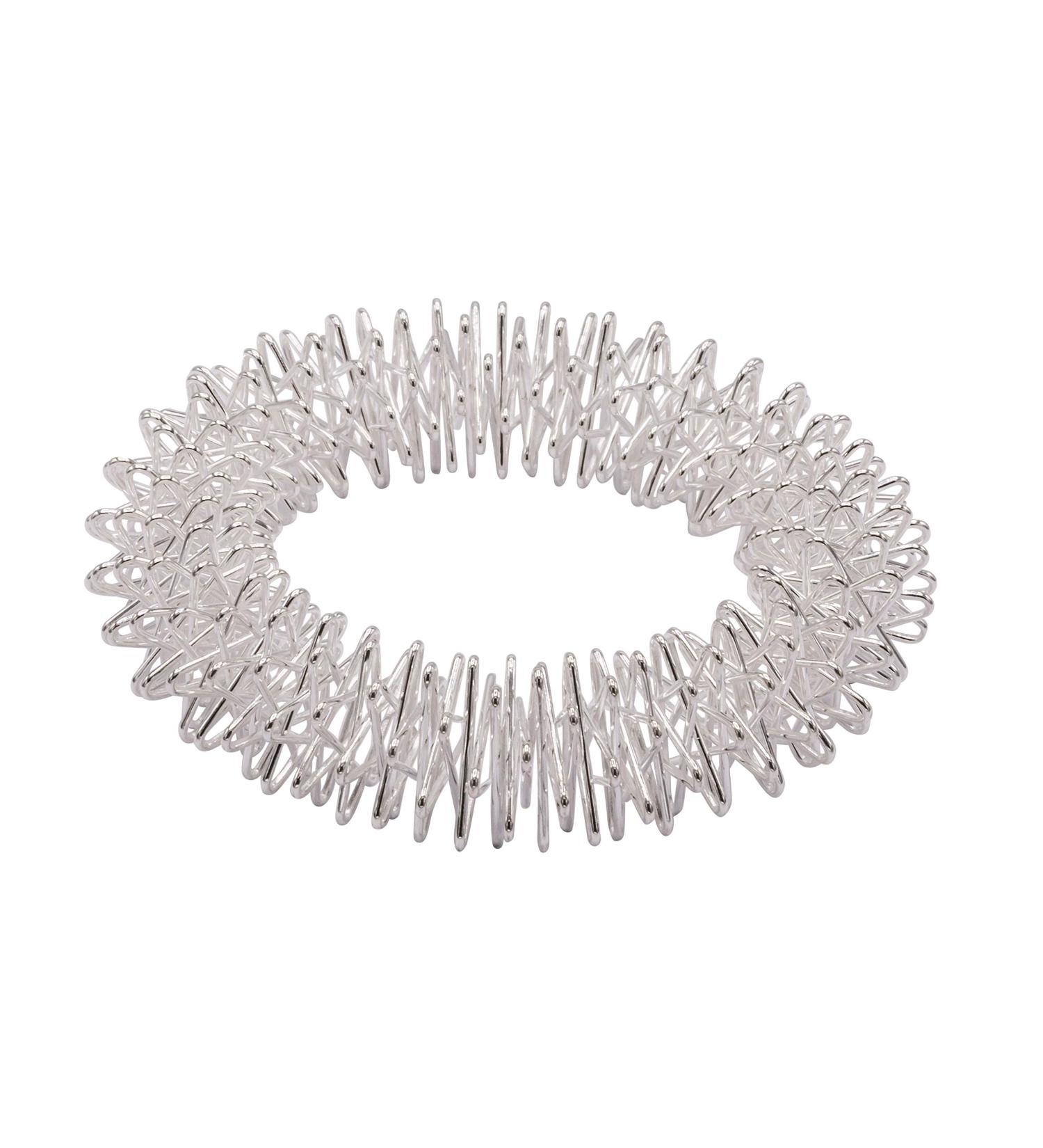 Chi -Enterprise - Premium massage ring for the wrist |Anti -stress bracelet |Acupressure Ring - Anxiety Ring |Contents: 1x anti -stress bracelet (silver) 1 bracelet silver