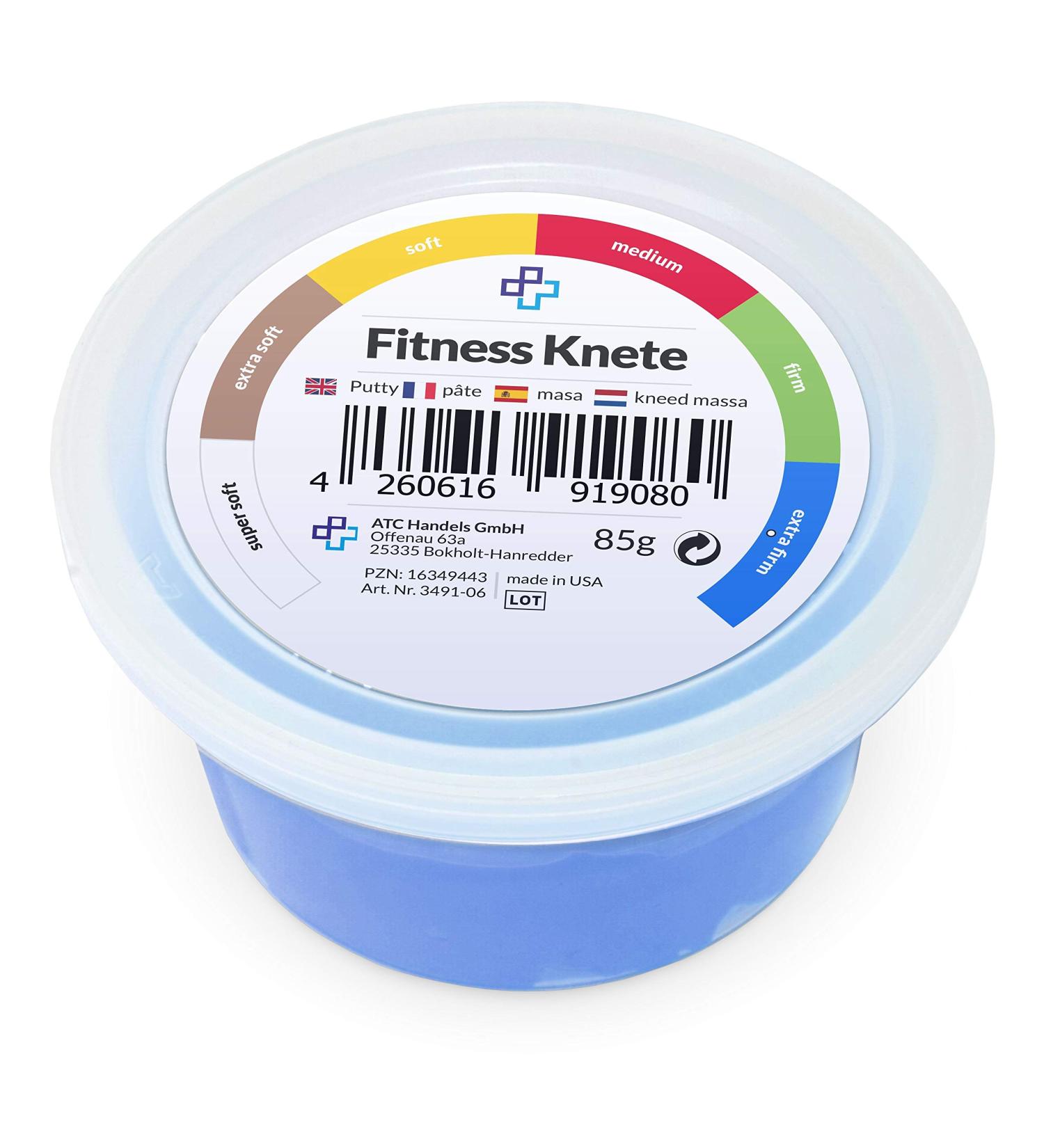 ATC Handels GmbH Therapy Putty 85g | Blue Extra Firm Hand Training Clay for Rehabilitation - Buy Online on GoSupps.com