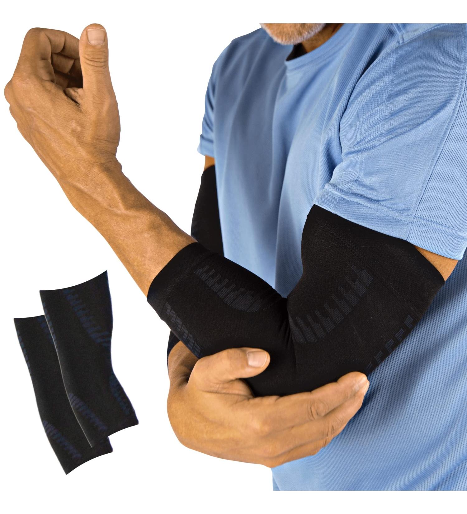 Vive Elbow Compression Sleeve - Golf & Tennis Brace for Tendonitis, Arthritis & Cubital Tunnel - Waterproof Support Wrap for Men & Women (Medium) - Buy Online on GoSupps.com