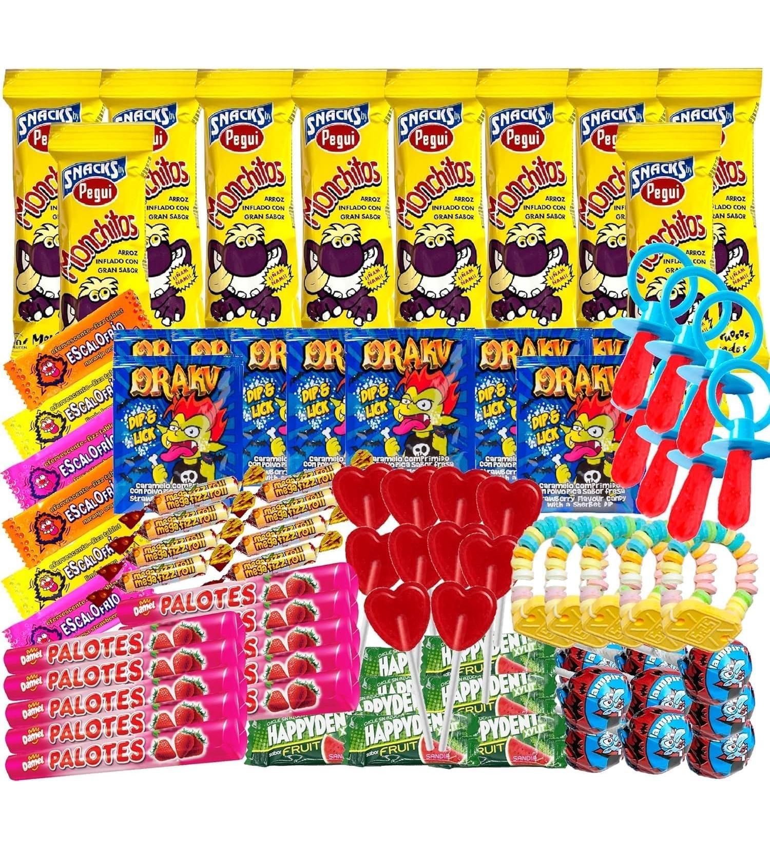  WikiMark Super Pack of Sweets Gluten Free Treats from Big Brands Including Monchitos Clocks Lollipops Pacifiers and Sweets for Christmas Children's Birthdays. (Box of 300) - Buy Online on GoSupps.com