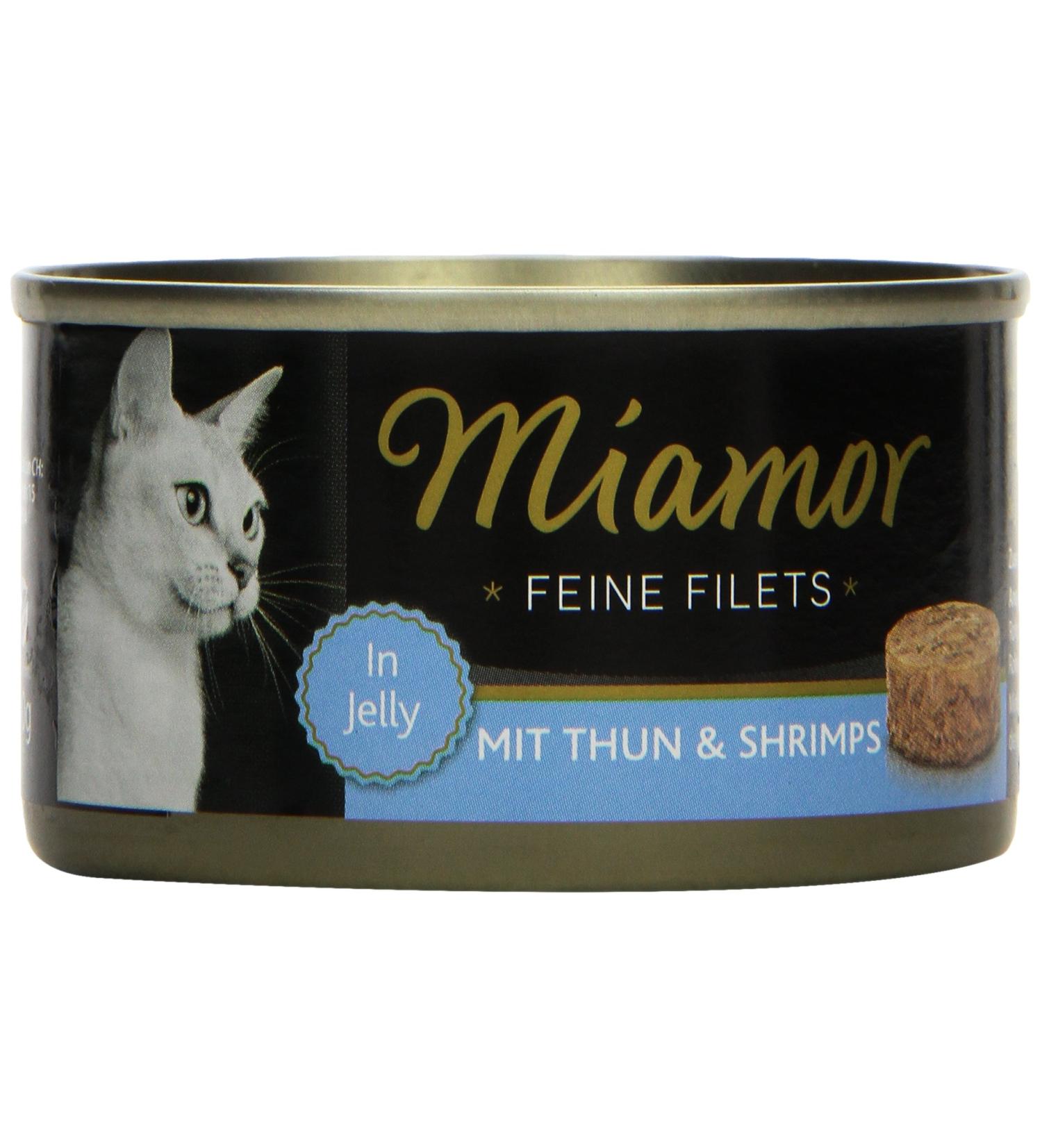 Miamor Fine Fillets Tuna & Shrimps - Premium Pet Food 24x100g | International Shipping Available - Buy Online on GoSupps.com