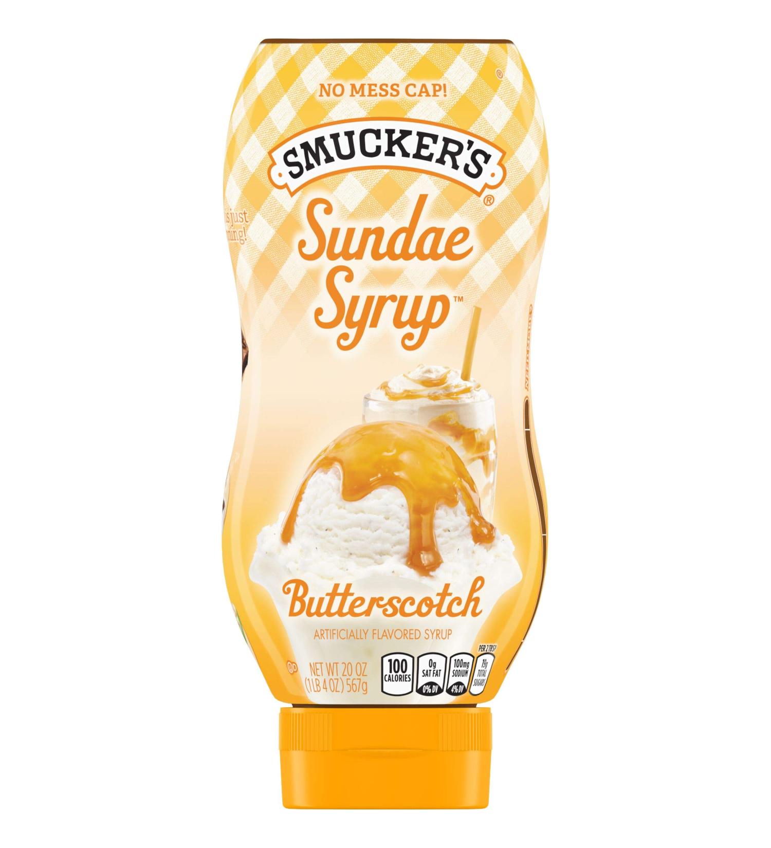 Smucker's Butterscotch Sundae Syrup - 20 oz | Perfect Topping for Desserts - Buy Online on GoSupps.com