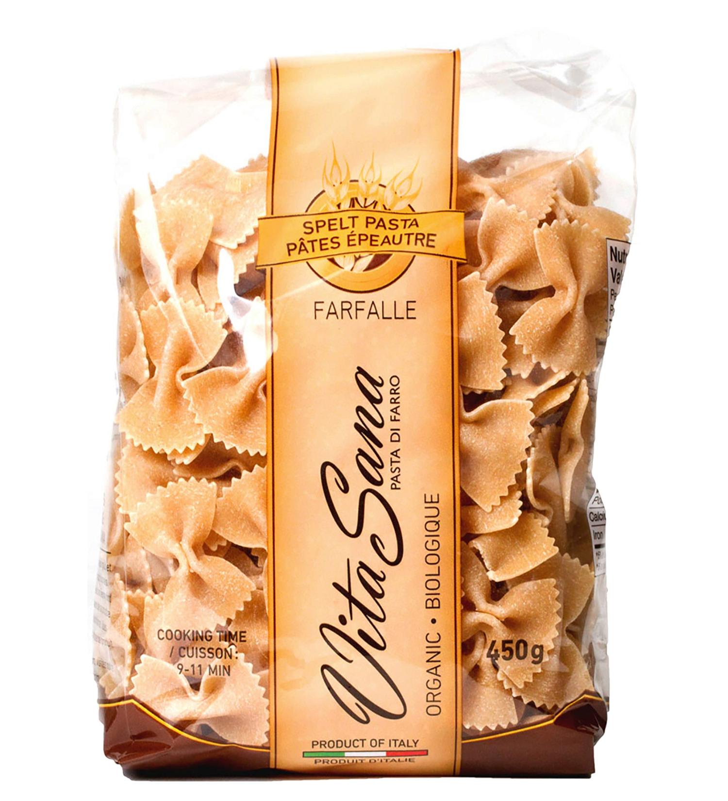 Vita Sana Organic Spelt Farfalle 450g - Buy Online on GoSupps.com