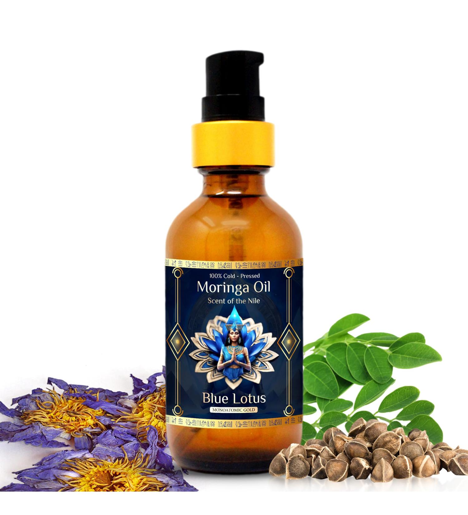 Pure Organic Moringa Oil with Blue Lotus Flower Deep Hydrating & Anti-Aging Ritual Oil for Skin Hair & Nails Premium 100% Cold Pressed Moringa Seed Extraction Nourishes & Hydrates Skin 2oz. 2 Fl Oz (Pack of 1) - Buy Online on GoSupps.com