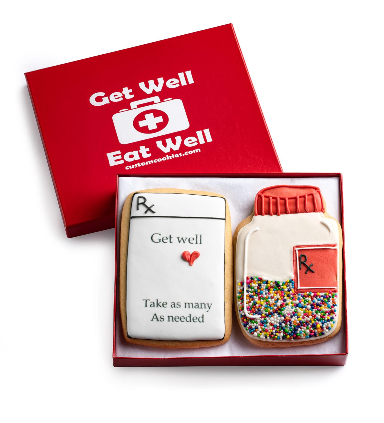 CustomCookies Gourmet Get Well Cookie Gift Basket | Treat Someone Special - Buy Online on GoSupps.com