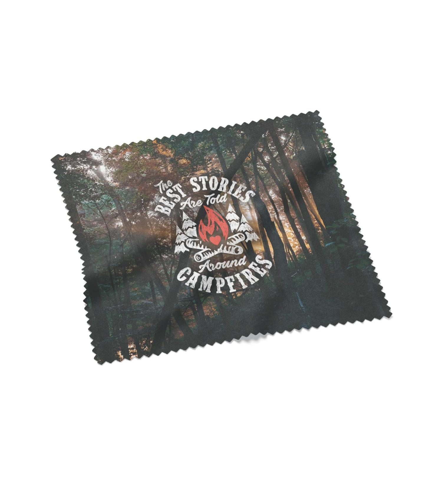 Urban Backwoods The Best Stories Are Told Around Campfires Microfiber Cloth Glasses Cleaning Cloth