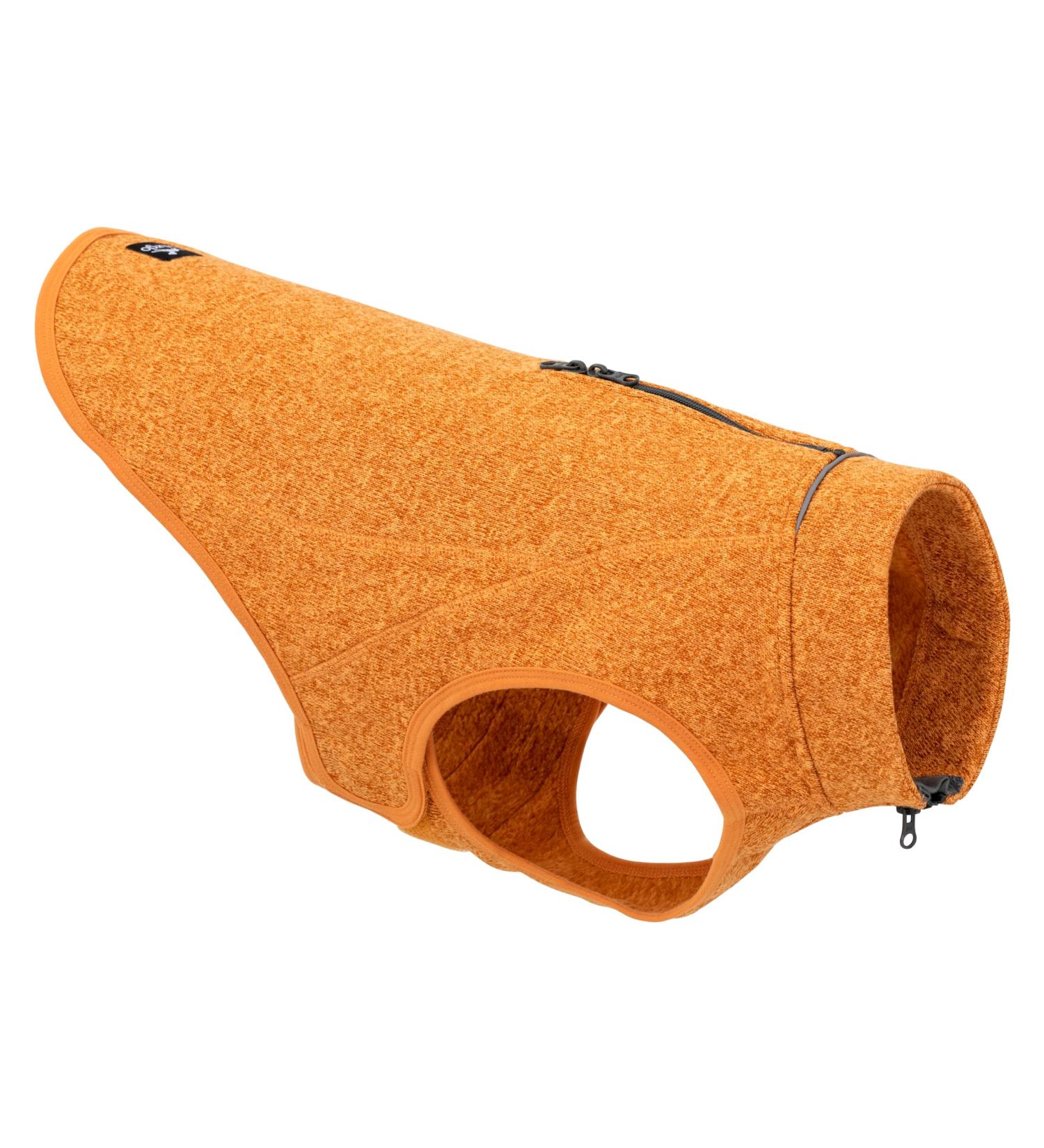 Kurgo Core Dog Sweater - Lightweight Fleece 2-Way Zipper Harness Compatible Size L - Orange | Shop Internationally - Buy Online on GoSupps.com