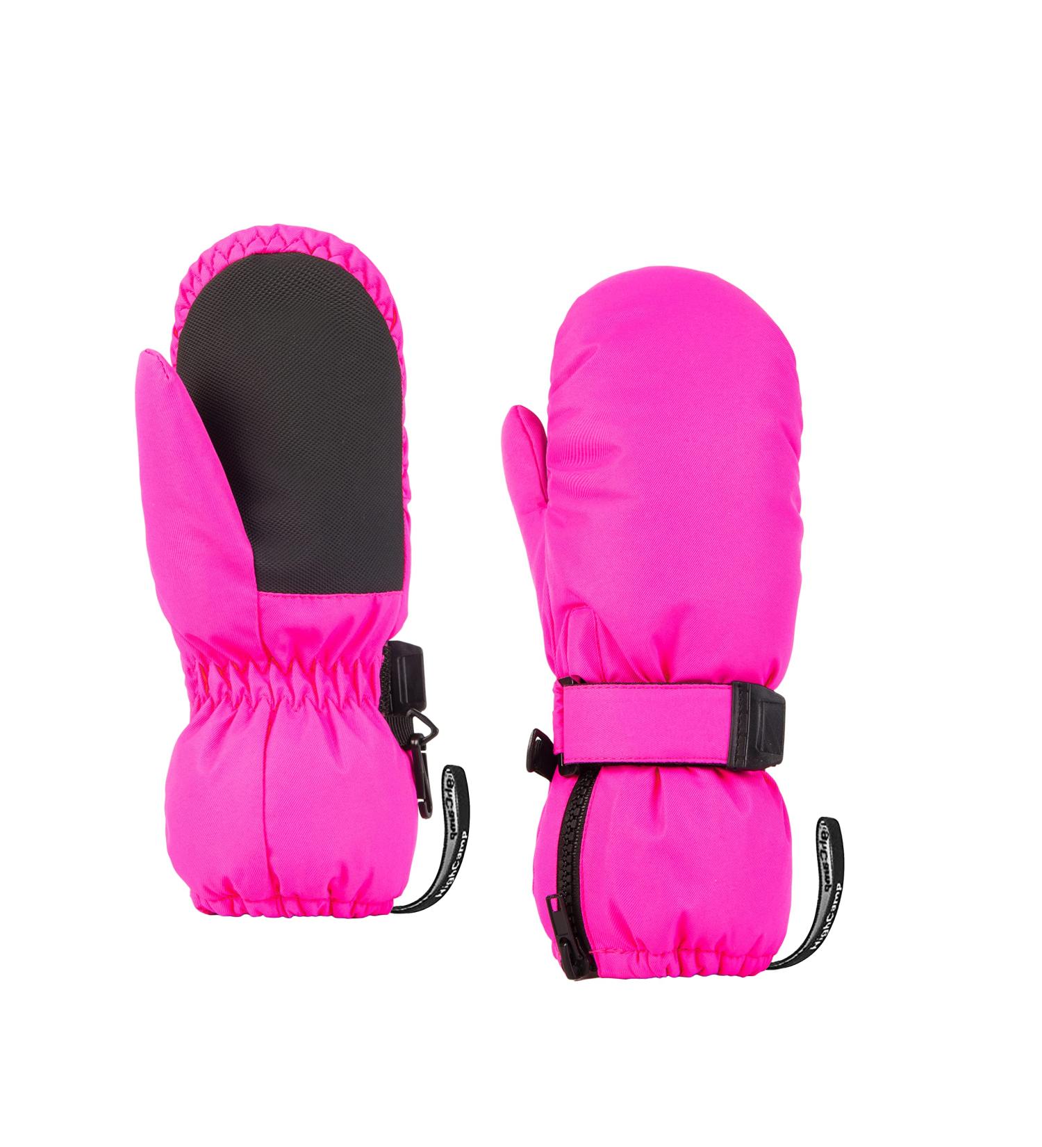 Highcamp Waterproof Winter Snow Ski Mitten Gloves with Zipper - Kids XS (1-3 Y) Rosa - Buy Online on GoSupps.com
