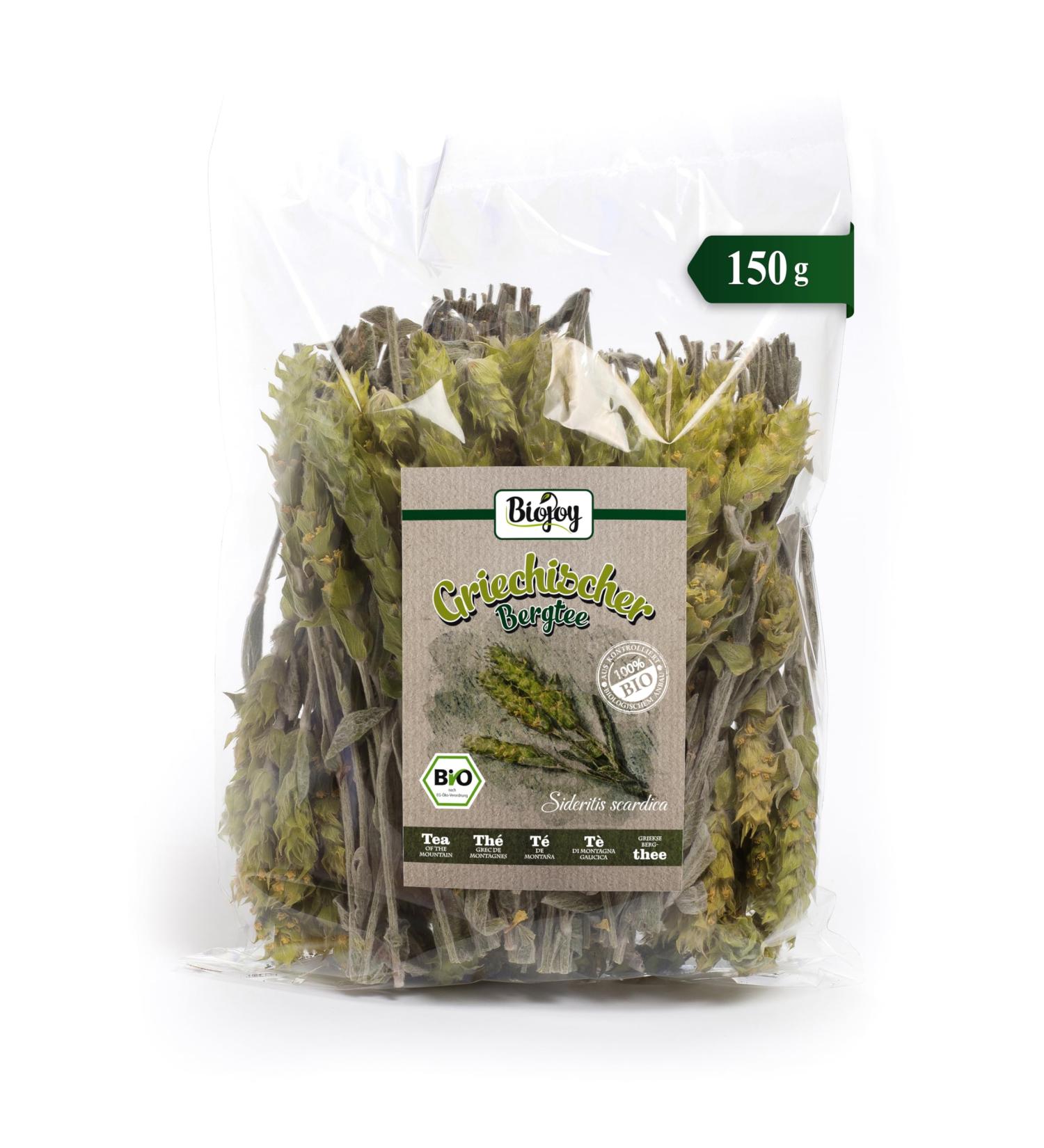  Biojoy Biojoy Organic Greek Mountain Tea (150g) whole stems and flowers (Sideritis scardica) - Buy Online on GoSupps.com