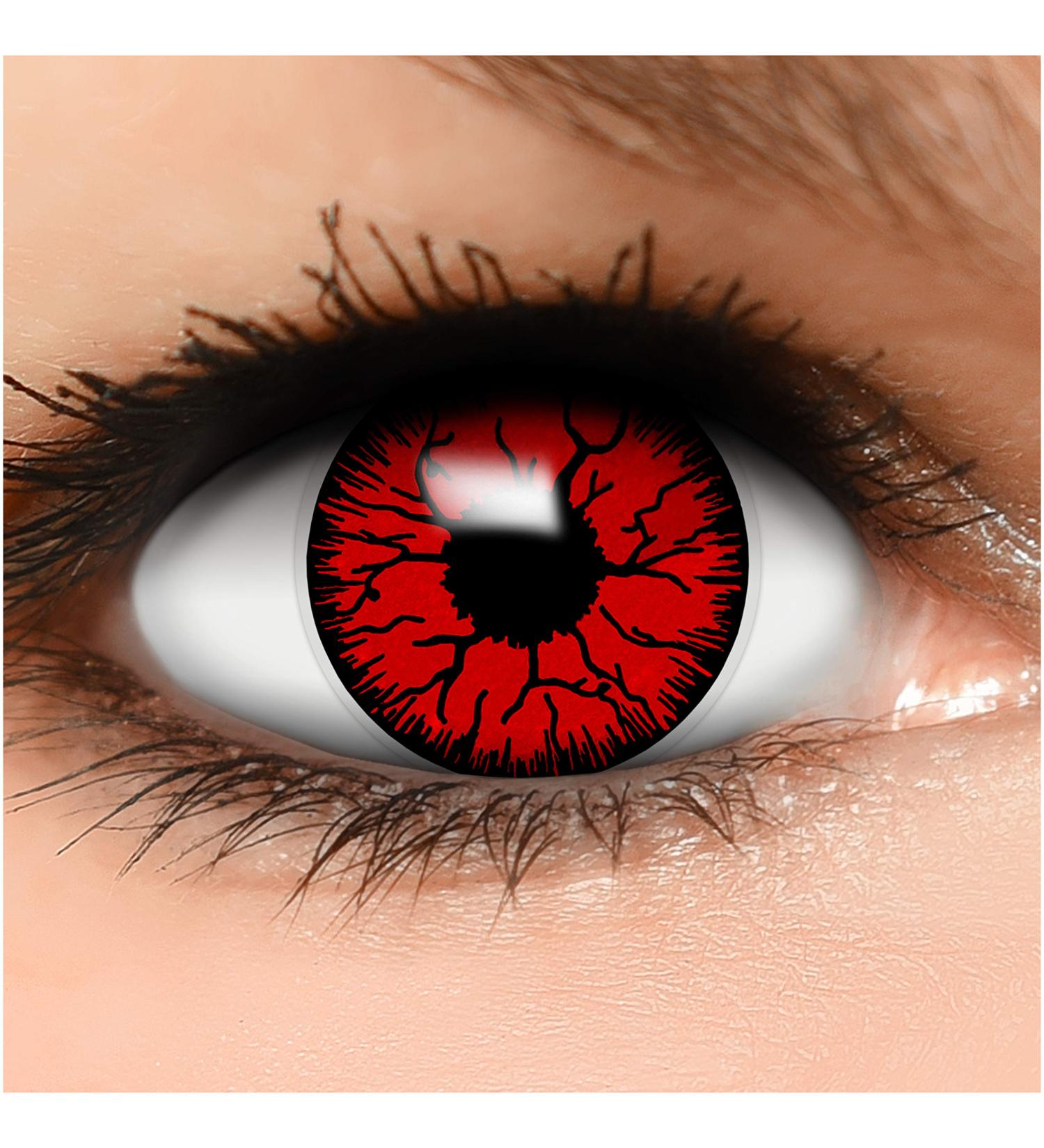 Funzera Red Devil Colored Contact Lenses for Halloween - Non-Prescription Cosplay & Carnival (2 Pieces) - Buy Online on GoSupps.com