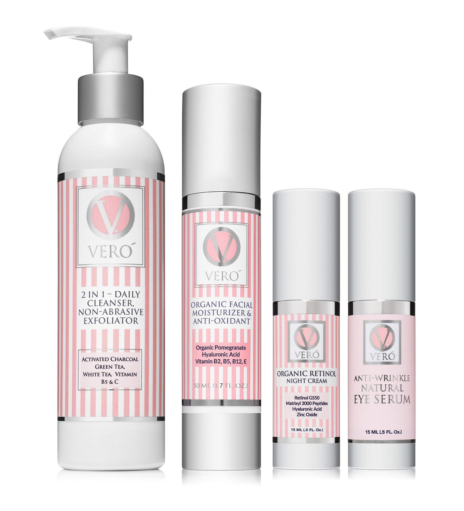 Organic Skincare Face Lift Gift (4-Steps) Anti Aging - Made with Organic Ingredients