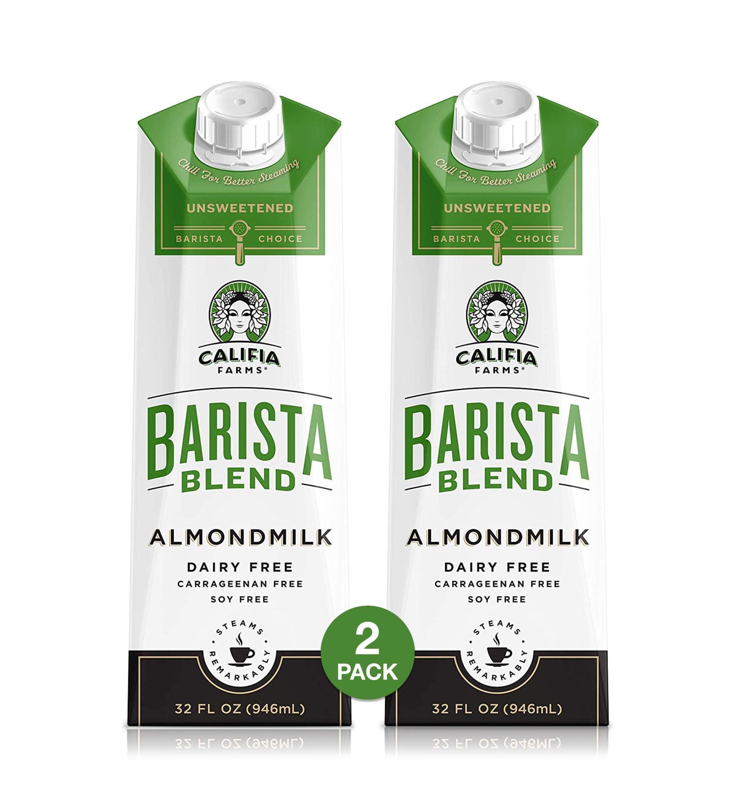 Califia Farms Barista Blend Almond Milk 32oz Unsweetened (Pack of 2) - Buy Online on GoSupps.com