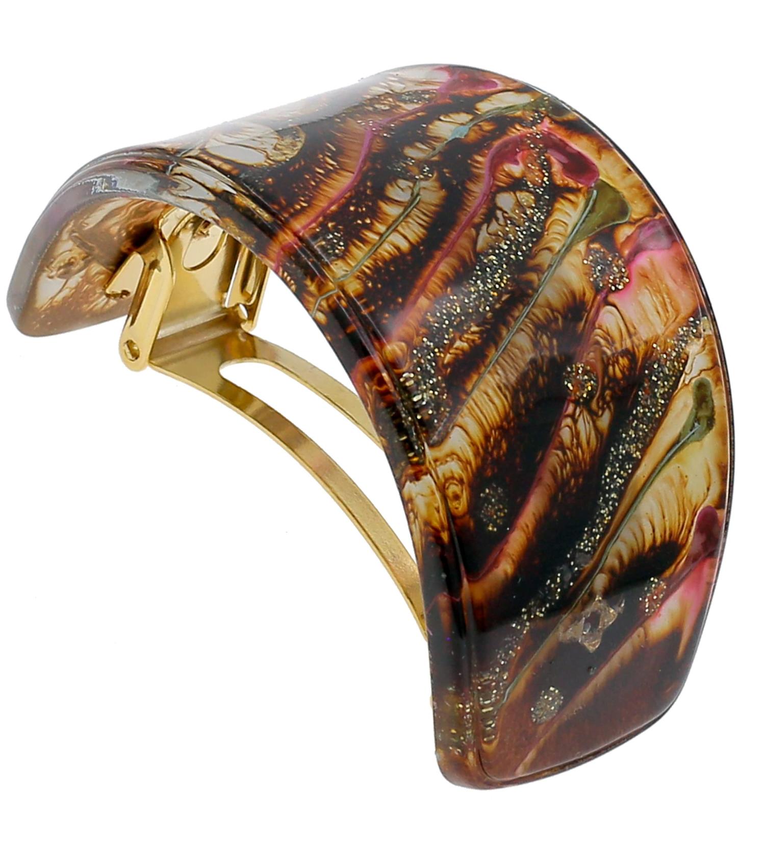 Camila Paris CP3235 French Hair Barrette - Brown/Red/Gold | Strong Hold Hair Ponytail Holder for Women| No Slip Styling Hair Clips | Made in France - Buy Online on GoSupps.com
