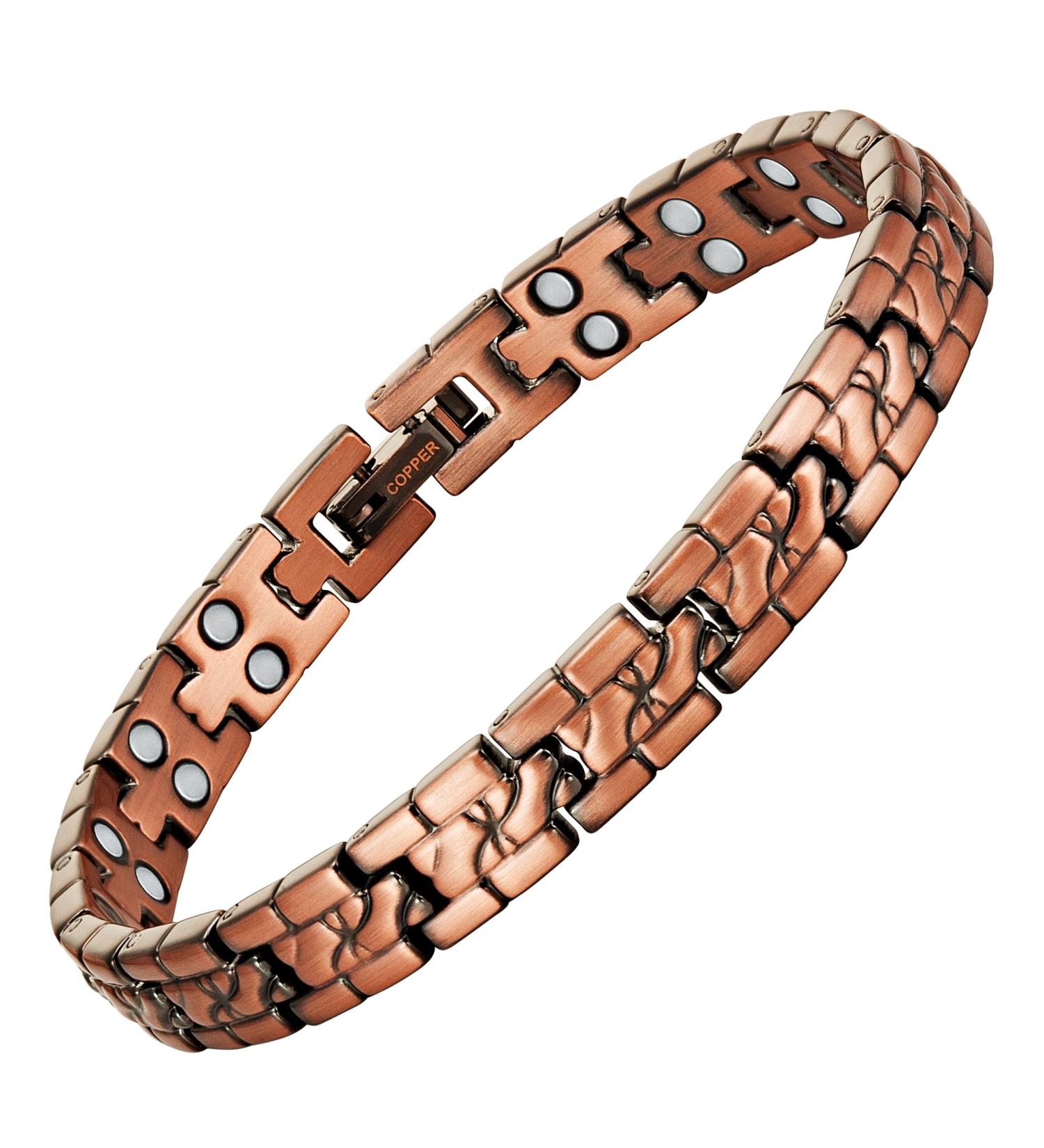 Willis Judd Women's Double Strength Copper Magnetic Bracelet - Stylish Health & Wellness Jewelry for Pain Relief - International Shipping Available - Buy Online on GoSupps.com