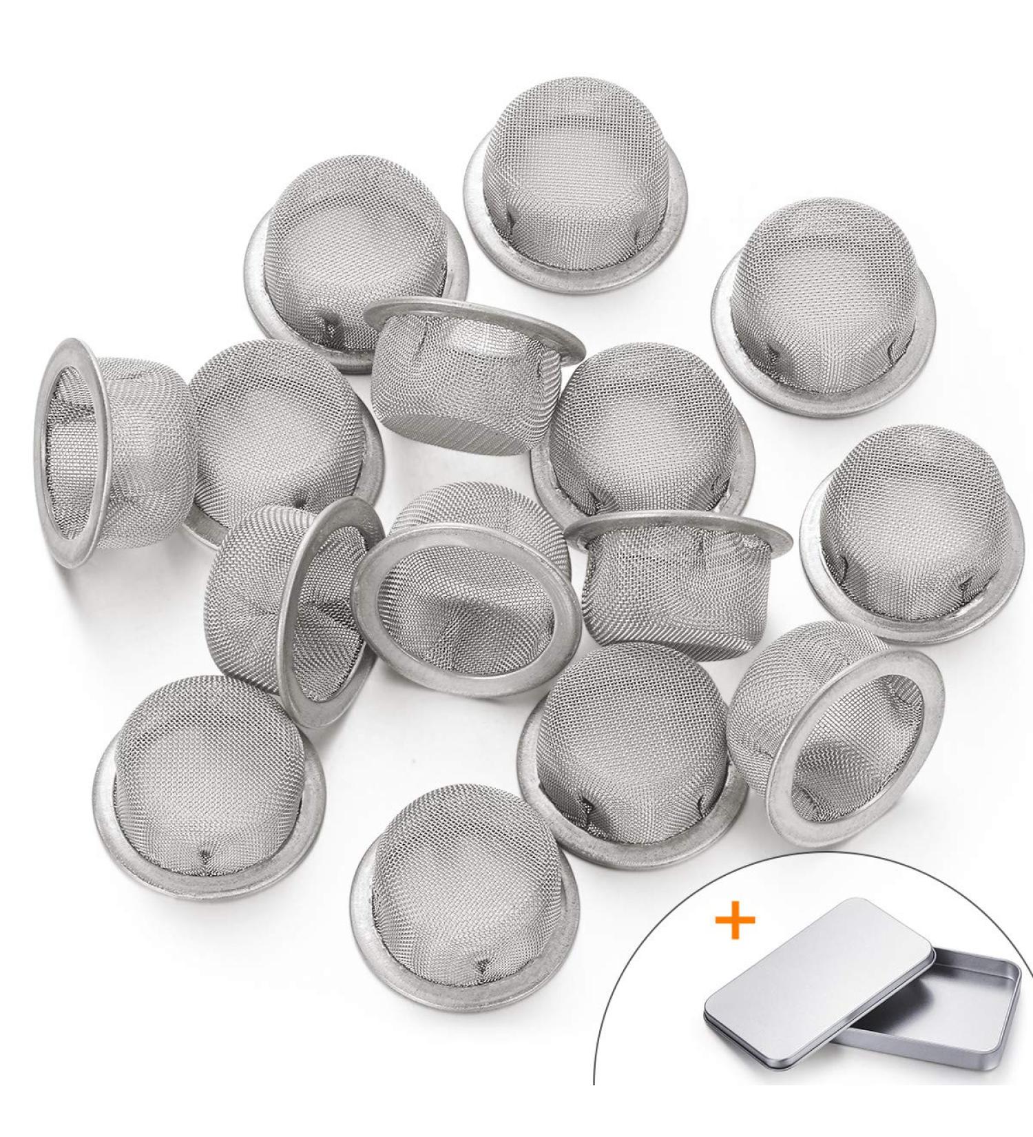 15 Pcs 0.5Inch 1/2 Inch Premium Diameter Stainless Steel Mental Screen Filters with Metal Box - Buy Online on GoSupps.com