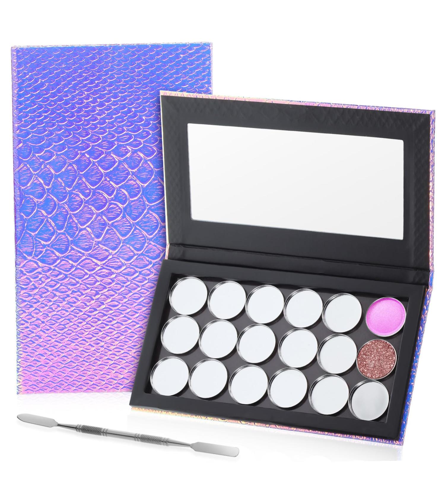 TIDTALEO Palette Magn tique Maquillage Vide Style Sir ne avec Bo tiers M talliques et Raclette Grand Plateau pour Fards Paupi res Facile Nettoyer Personnaliser pour Femmes et - Buy Online on GoSupps.com