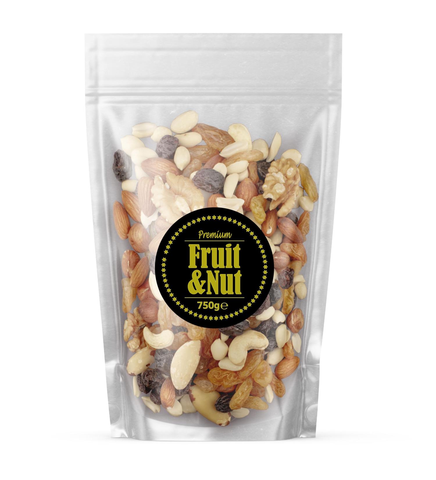 Fruit & Nut Mix 750g Nuts and Raisins. Resealable Bag. Walnut Hazelnut Almond Cashew Brazil nut Blanched Peanut Flame Raisin Gold Raisin. Perfect on the go or Breakfast Topper - Buy Online on GoSupps.com