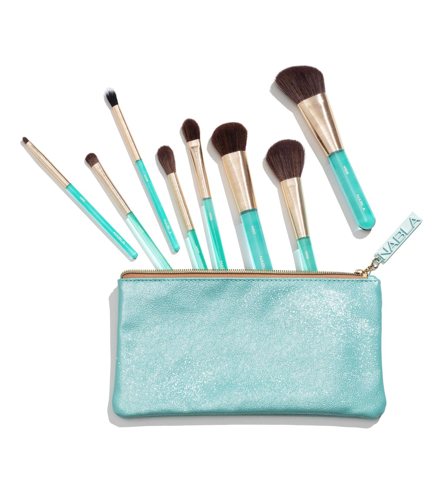 Nabla Aquamarine Essential Brush Set | High-Quality Makeup Brushes - 200g | International Shipping Available - Buy Online on GoSupps.com