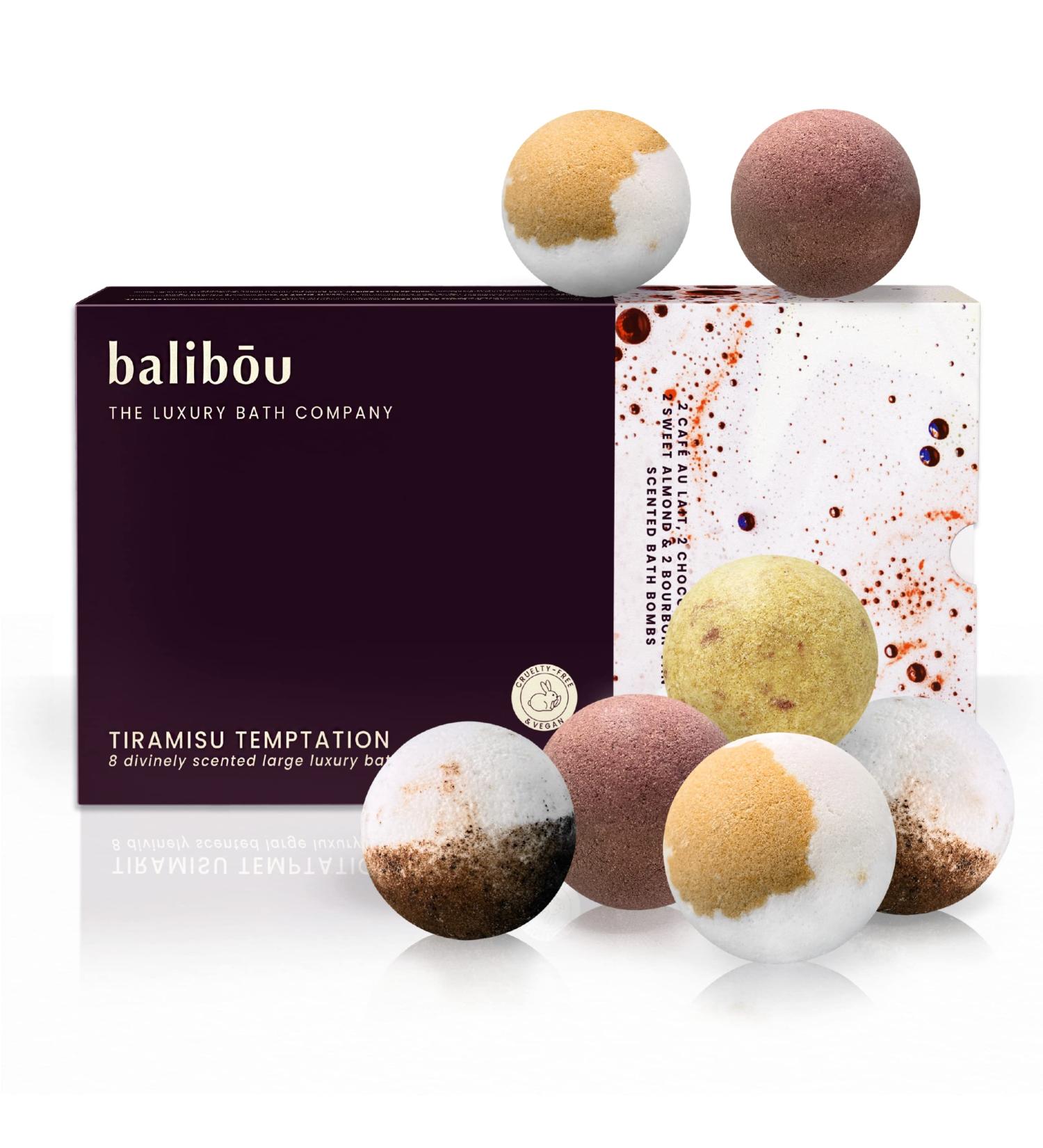 Extra Large Bathing Bombs Gift Set - 8 Vegan Coffee & Vanilla Fragrance Balls in Designer Box | Perfect Gift for Women & Girlfriends | Handmade EU Quality Tiramisu Temptation - Buy Online on GoSupps.com