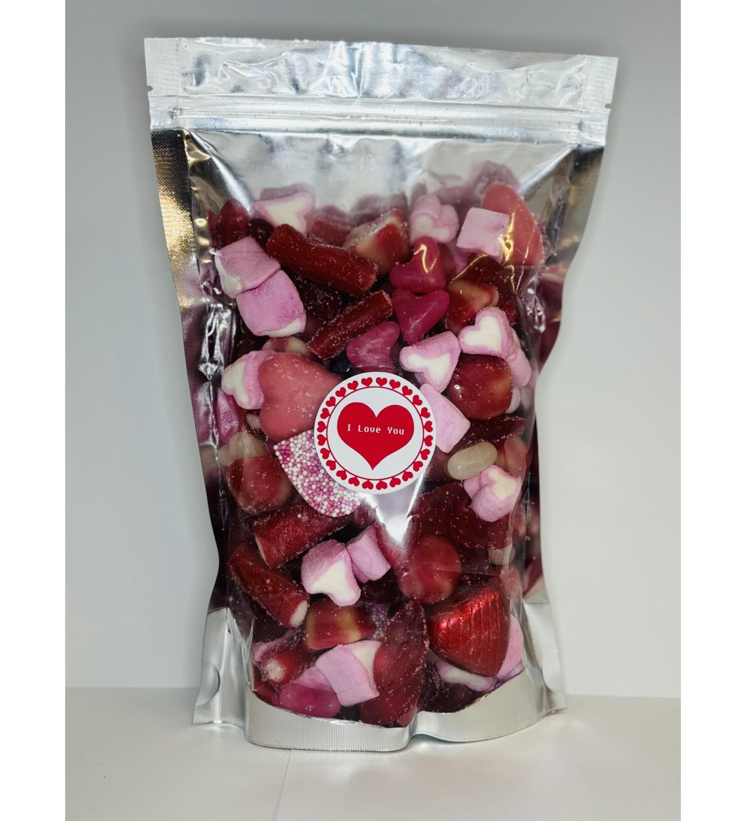 I Love You Valentines Day Filled Pick N Mix Sweet Treat Pouch Love Heart 600g - Buy Online on GoSupps.com