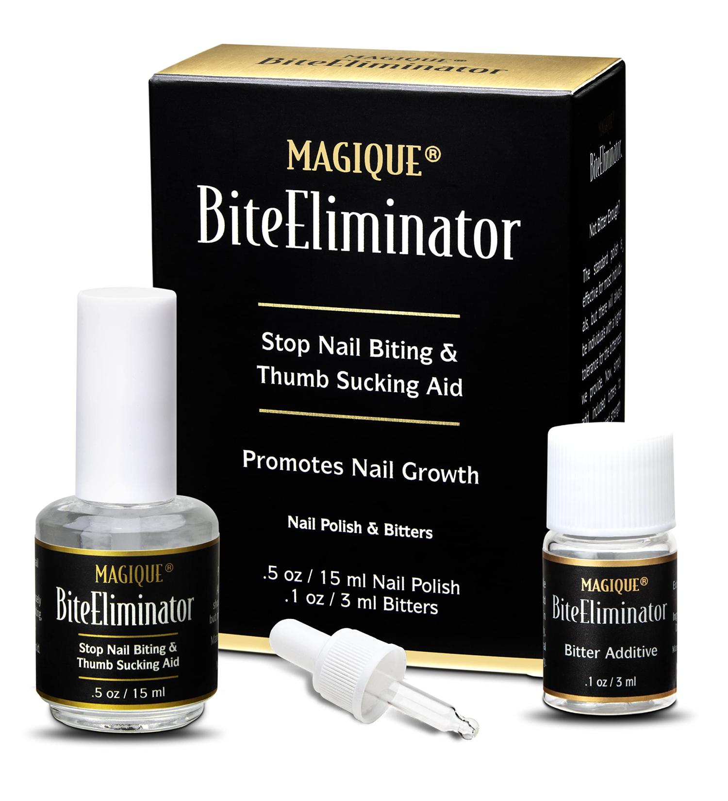 Nail Biting Treatment for Kids & Adults - Magique Bite Eliminator No Bite Nail Polish - Stop Nail Biting & Thumb Sucking - 0.5 Fl Oz - Buy Online on GoSupps.com