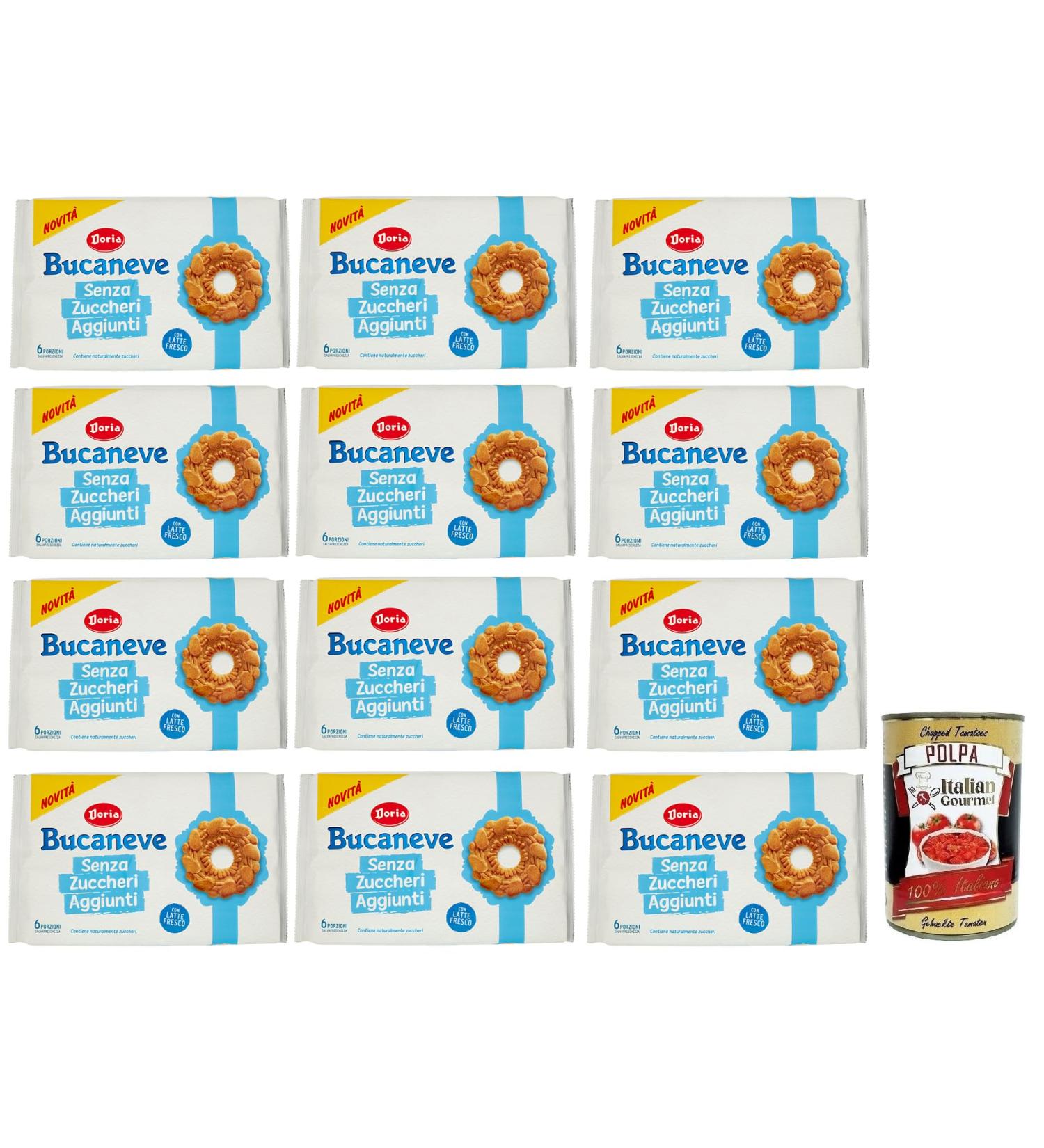  Italian Gourmet E.R. Doria Bucaneve Senza Zuccheri Addinti Biscuits No Added Sugar Fresh Milk Shortcrust Pastry Pack of 263 g Each Pack Contains 6 Individual Portions + Italian Gourmet Pulpa di - Buy Online on GoSupps.com