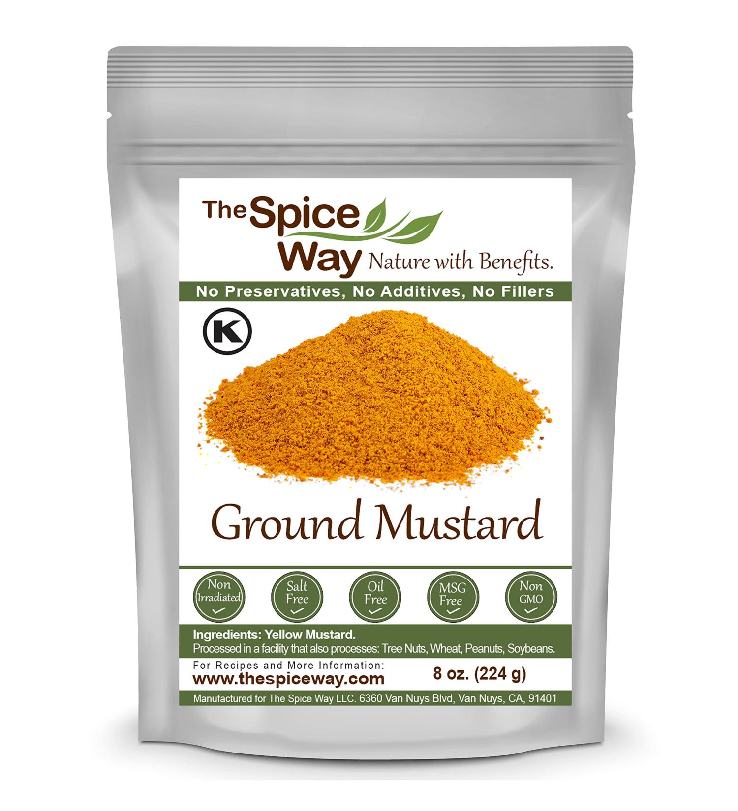 The Spice Way Ground Yellow Mustard Seed - 8 oz | Premium Quality Spice for Cooking and Seasoning - Buy Online on GoSupps.com