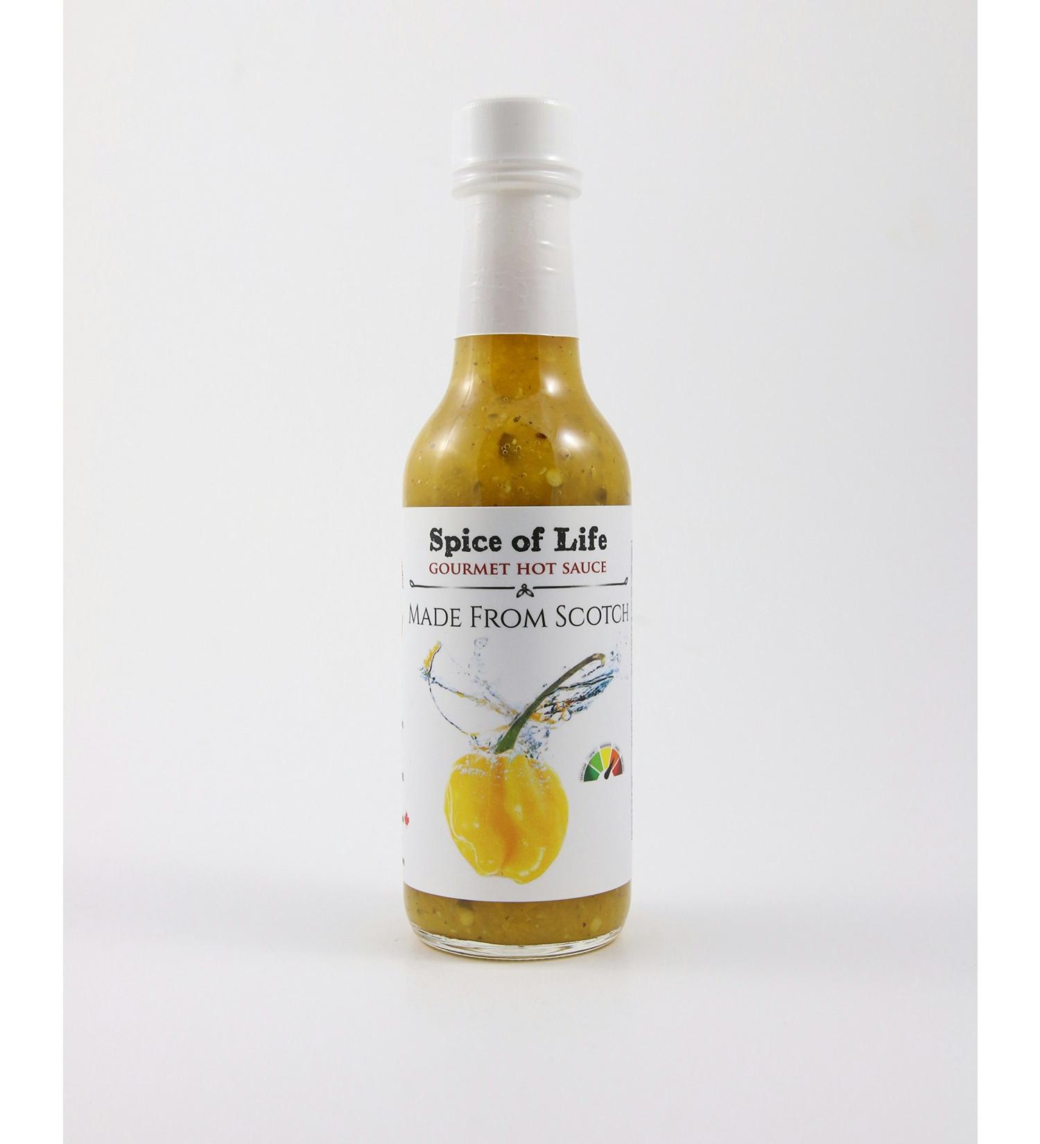Made From Scotch Pepper Sauce Scotch Bonnet Peppers Jamaica in a Bottle