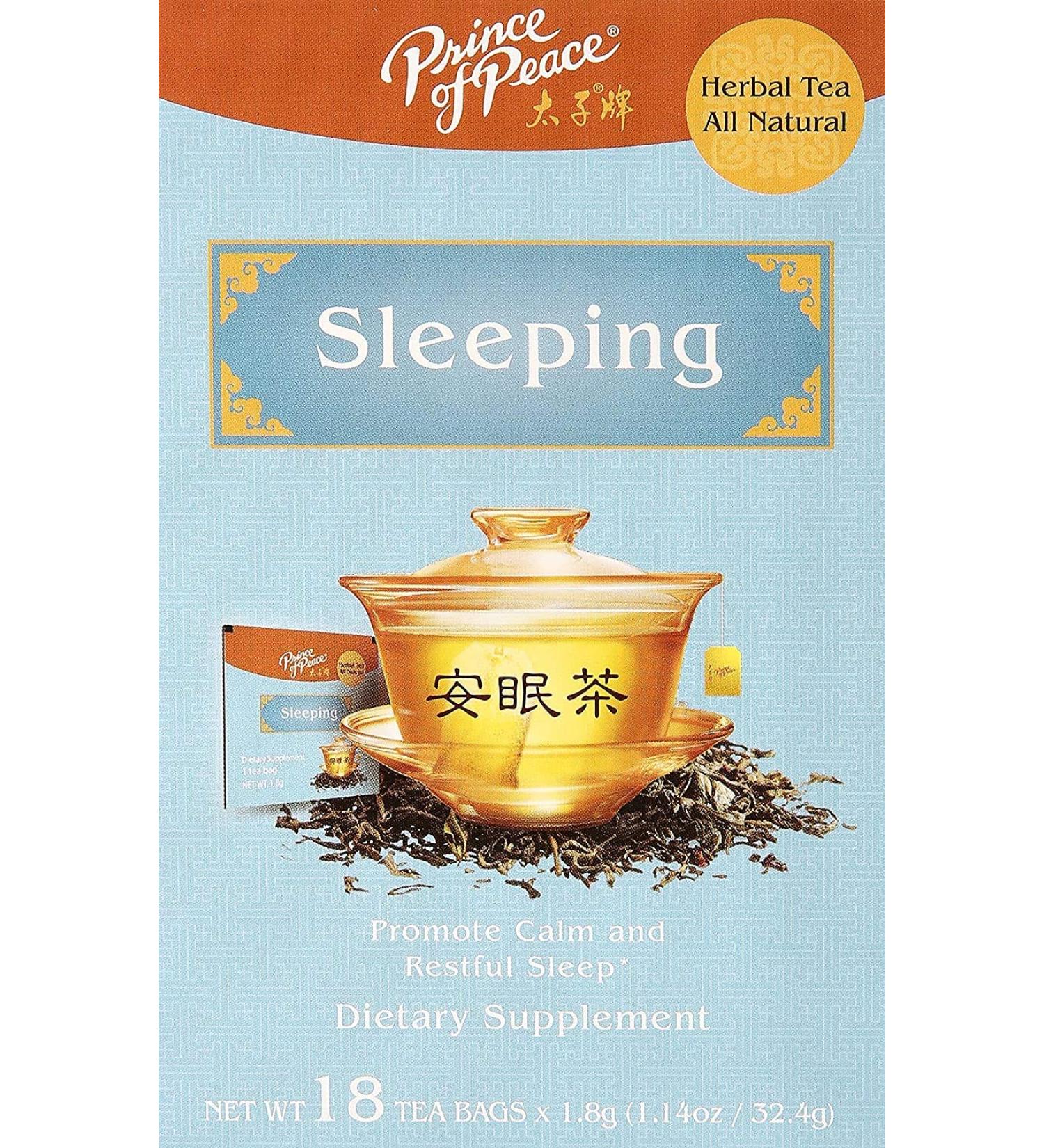 Prince of Peace Sleeping Tea, 18 Tea Bags – Herbal Tea Bags for Sleep Support – Bedtime Tea – Prince of Peace – Herbal Sleep Aid – Valerian Root Tea 18 Count (Pack of 1)