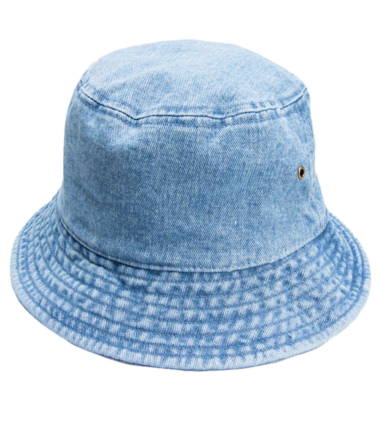 Gelante 100% Cotton Packable Bucket Cap Hat | Large-X-Large | Denim Blue - Buy Online on GoSupps.com
