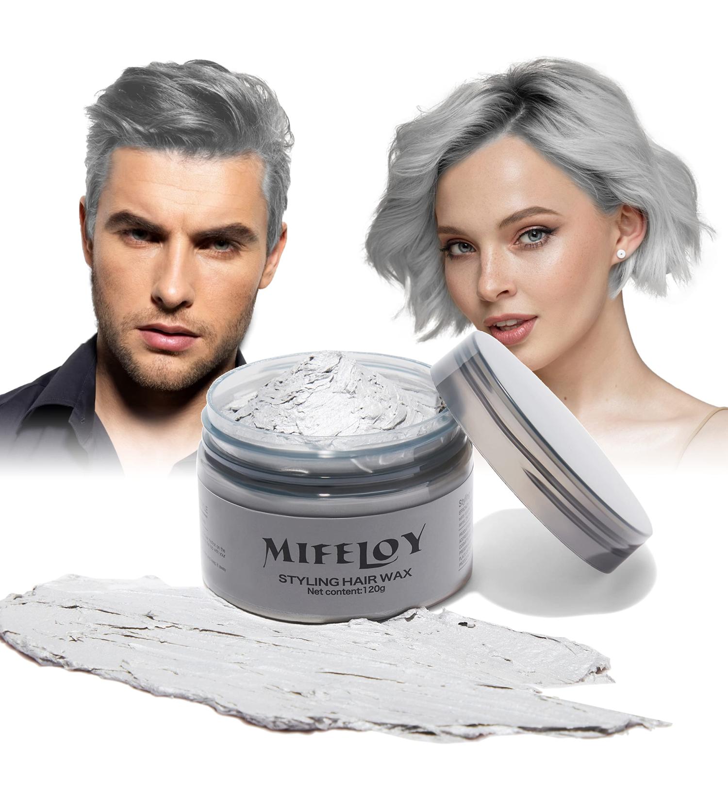 Silver Gray Hair Spray Color Wax 4.23oz - Temporary Instant Dye for Men, Women, Youth - Styling Pomades for Party, Cosplay, Halloween - Buy Online on GoSupps.com