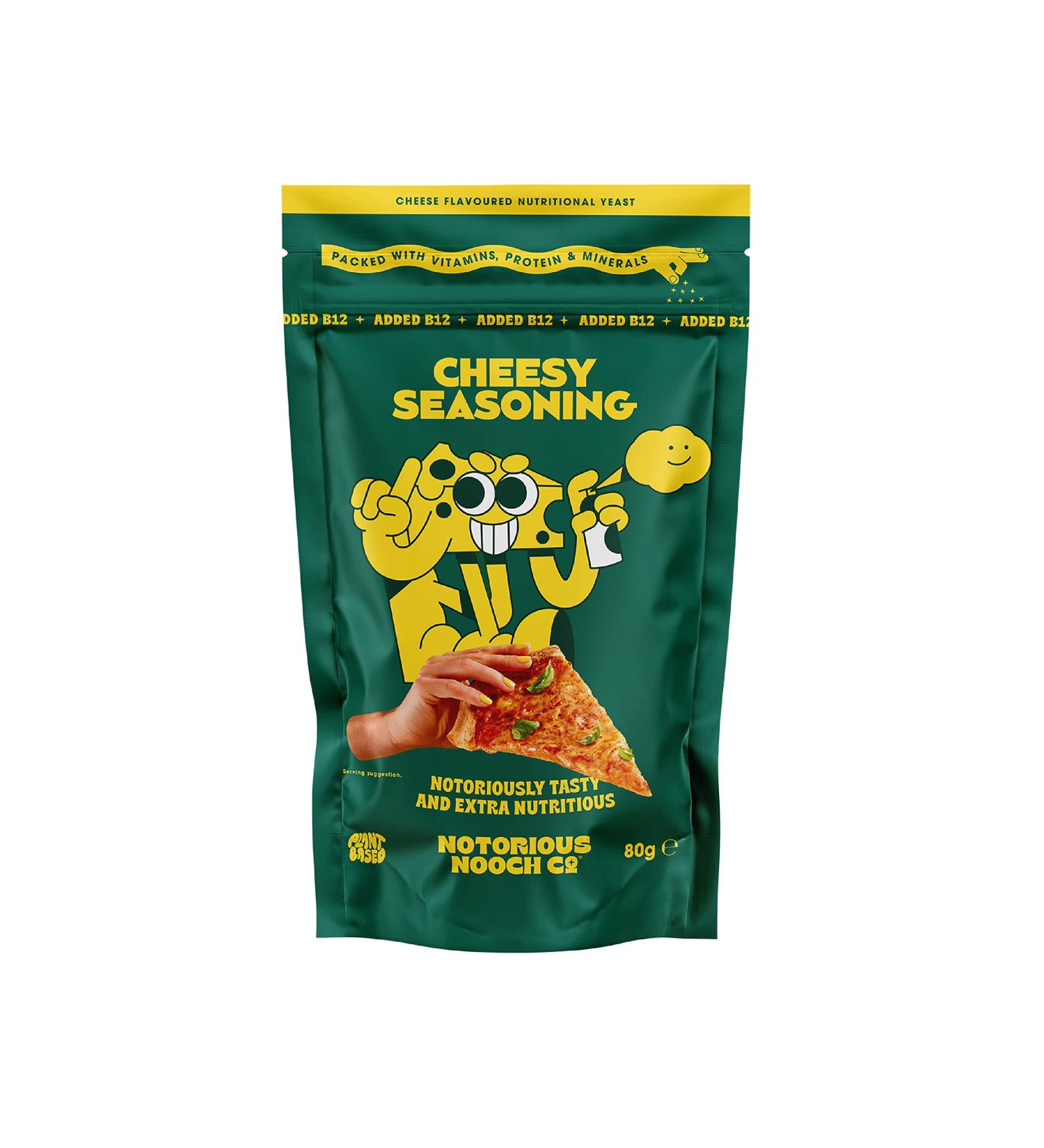 Nutritional Yeast Flakes B12 Unripe Cheese Flavor | Nooch Vegan Gluten Free | Non-GMO 80g - Buy Online on GoSupps.com