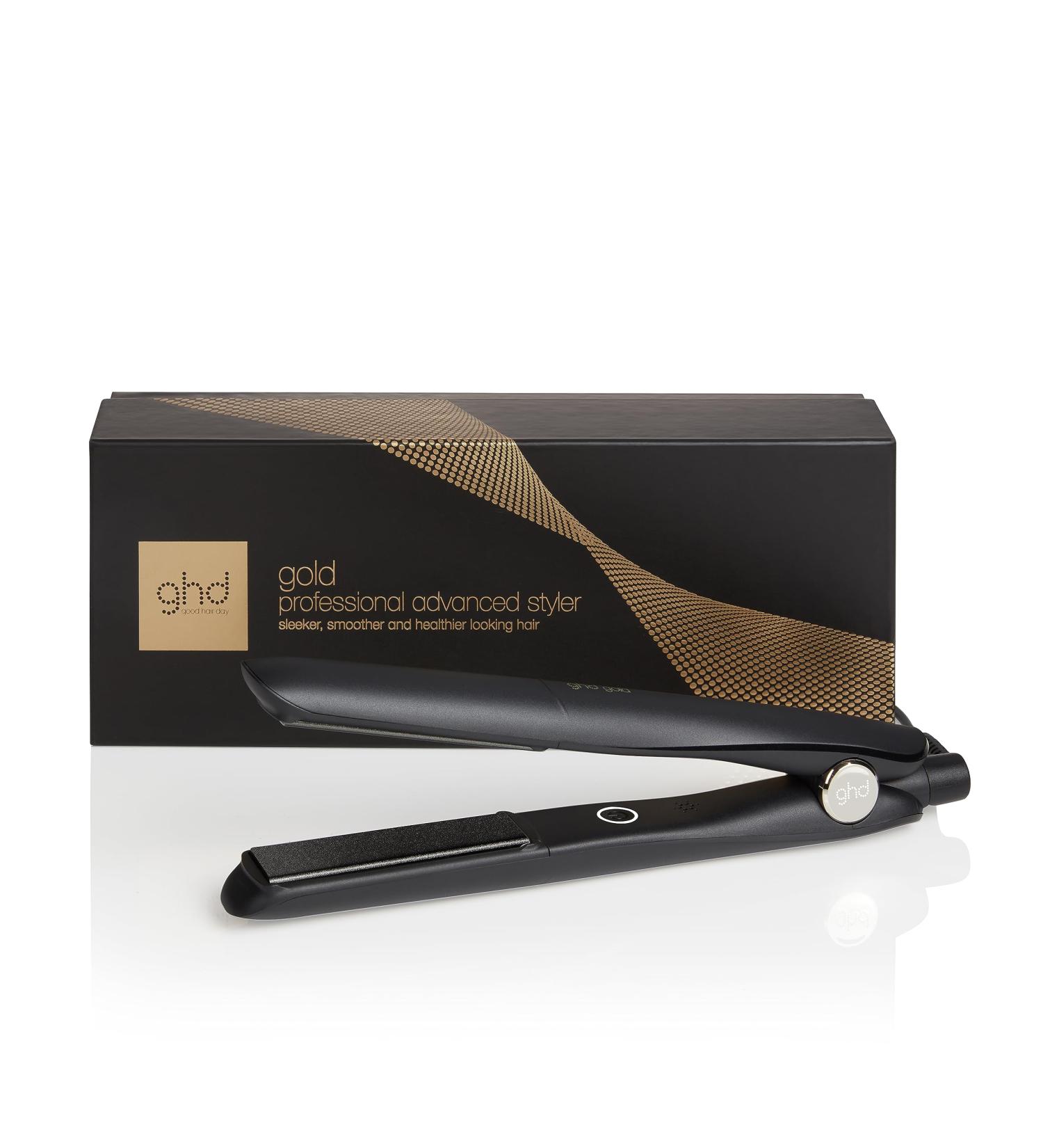 GHD GOLD Professional Hair Smoothing - Curling & Waves Optimal 185 C Two-Zone Technology New Black Packaging - Buy Online on GoSupps.com