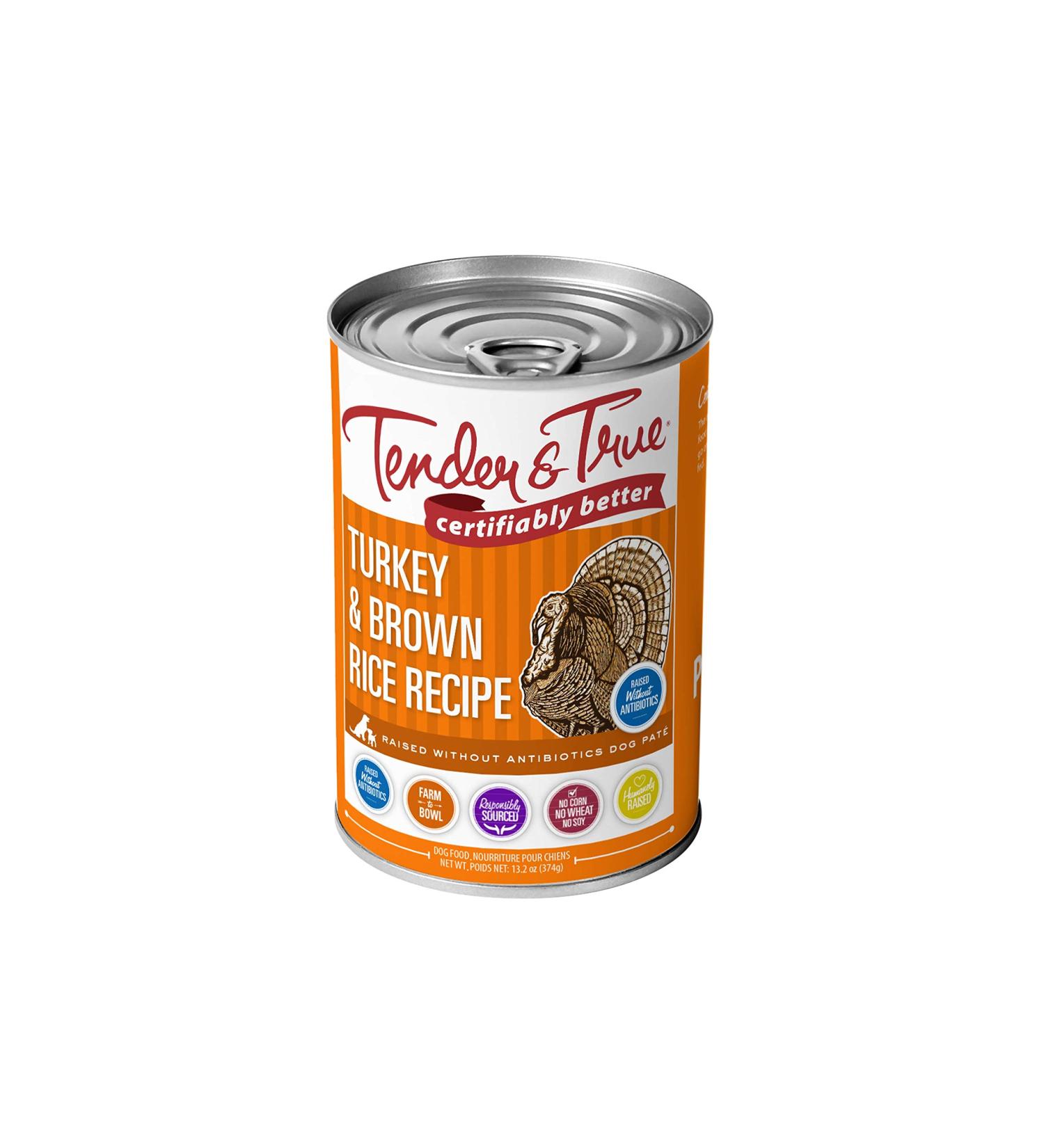 Buy Tender and True Dog Food - ABF Wet Turkey & Brown Rice, 13.2oz Can (12 Count) - Buy Online on GoSupps.com
