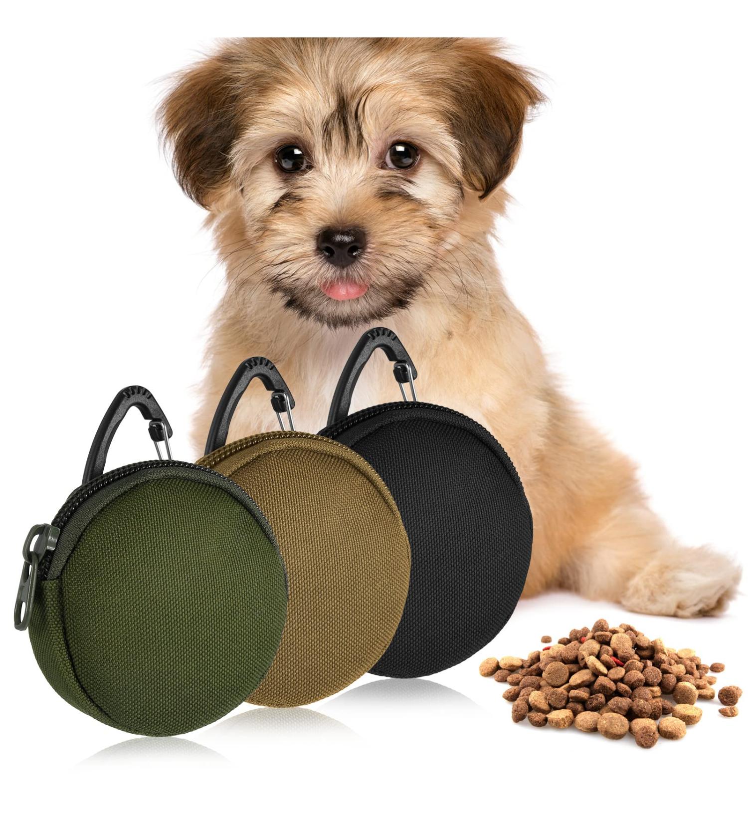 Heyu-Lotus 3 Pcs Small Dog Treat Bag Pet Treat Bag Puppy Dog Training Pouch Portable Pet Training Treats Pouch with Carabiner Dog Walking Bags for Pet Puppy Travel Outdoor Use - Buy Online on GoSupps.com
