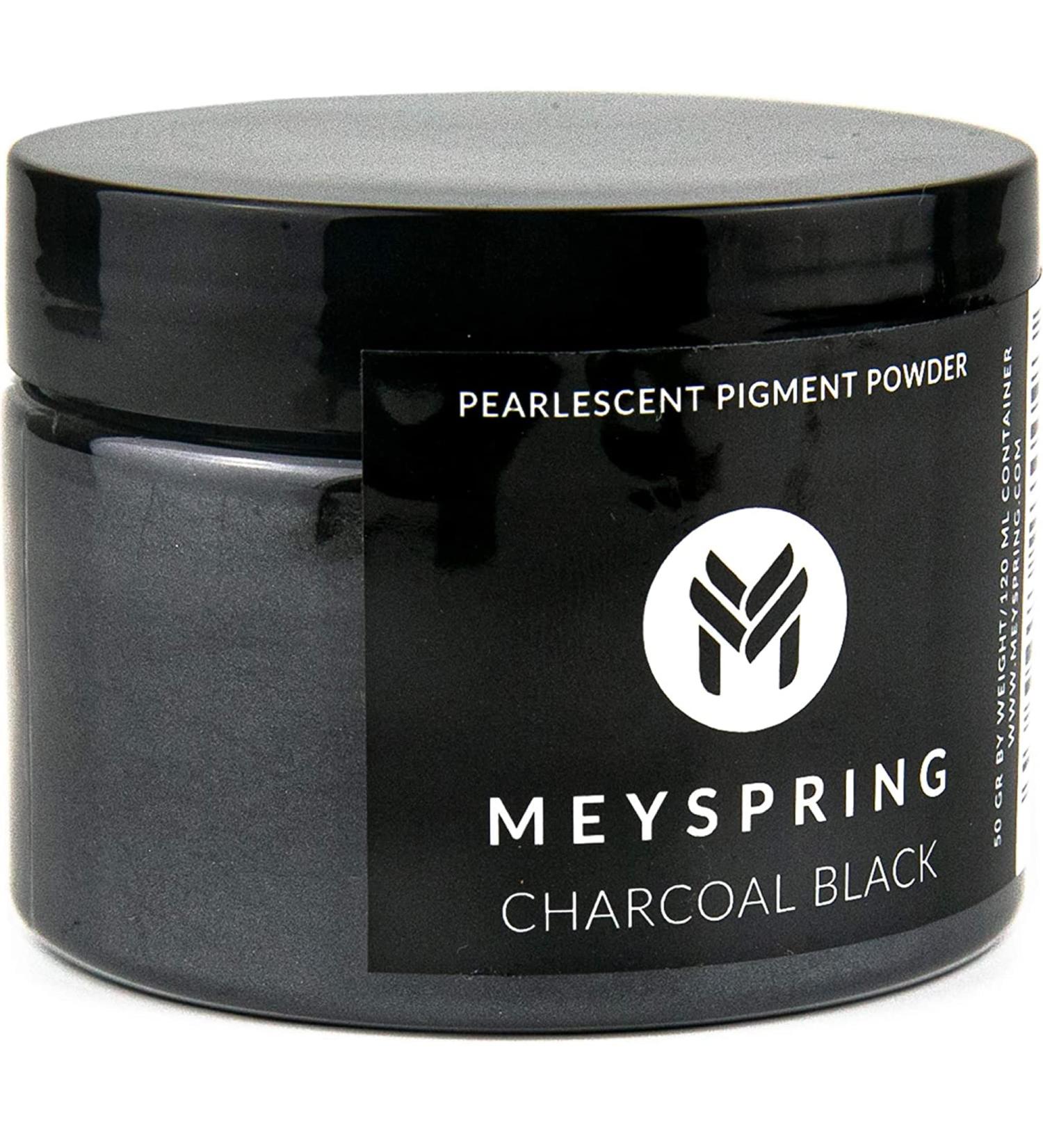 MEYSPRING Charcoal Black Epoxy Resin Color Pigment - 50g - Ideal for Resin Art and UV Resin - Mica Powder for Epoxy Resin - Buy Online on GoSupps.com
