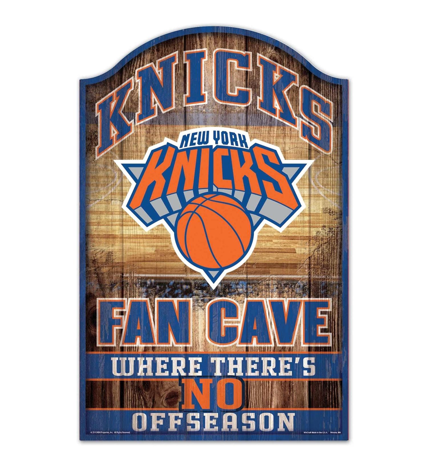 Wincraft NBA 38374012 New York Knicks Wooden Sign 11" x 17" Black