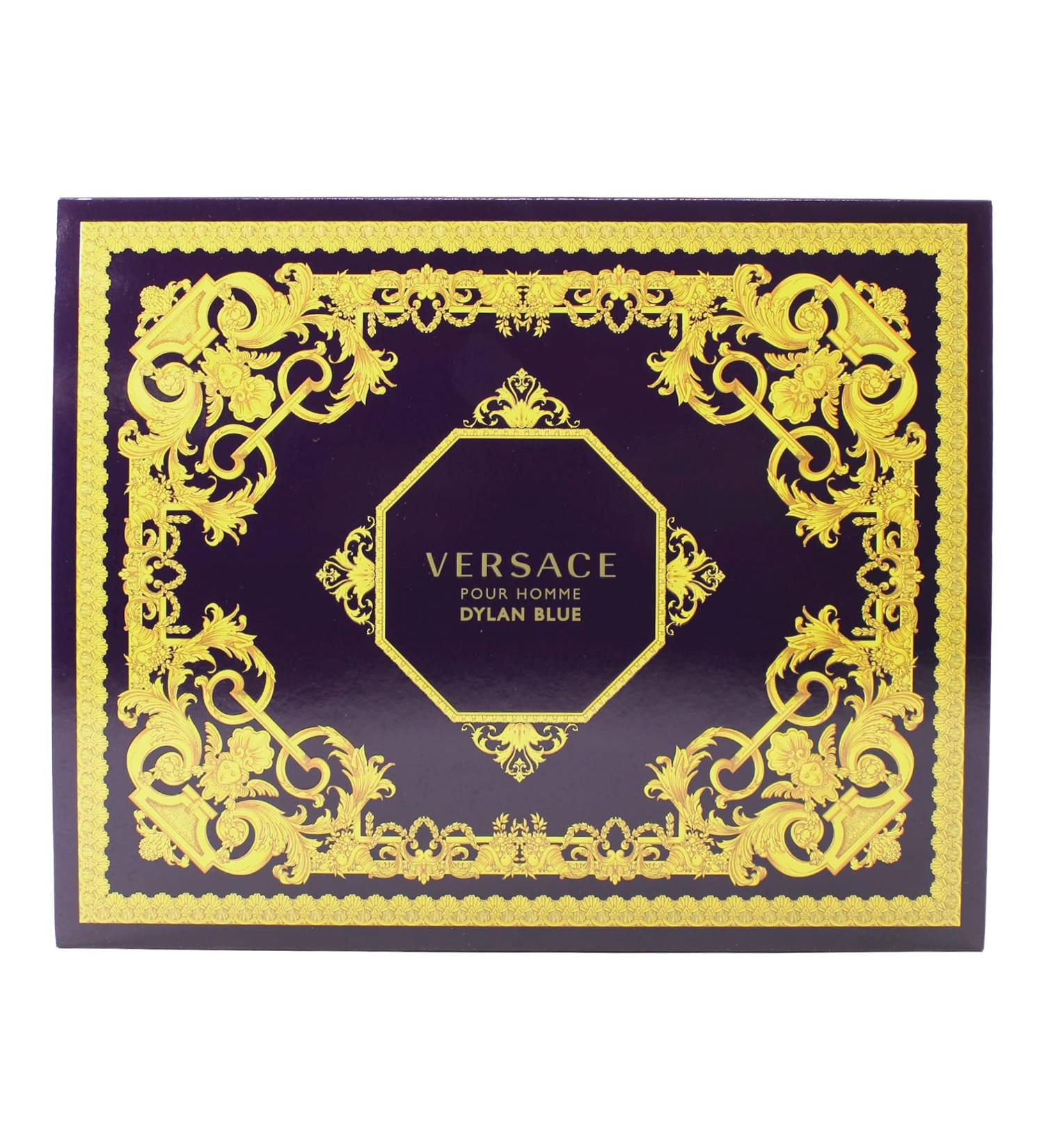 Versace Pour Homme Dylan Blue by Versace Gift Set - 1.7 oz Eau De Toilette Spray 1.7 oz After Shave Balm 1.7 oz Shower Gel Men The scent of this Versace Pour Homme Dylan Blue product can be inferred as Aquatic Fresh and Woody based on the 'product_descrip - Buy Online on GoSupps.com