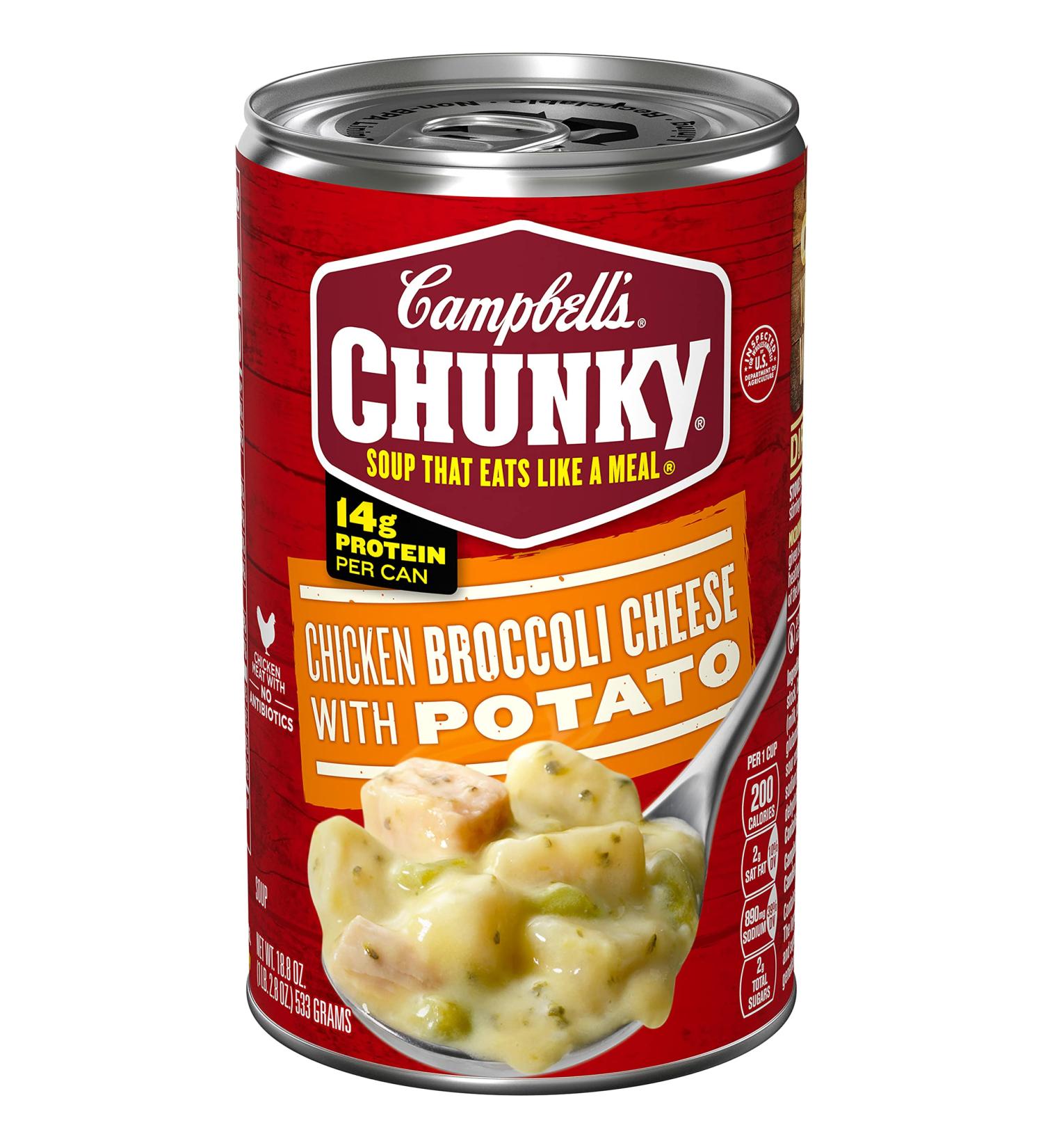 Campbell's Chunky Chicken Broccoli Cheese Soup 18.8oz Can - Potato - Pack of 1 - Buy Online on GoSupps.com