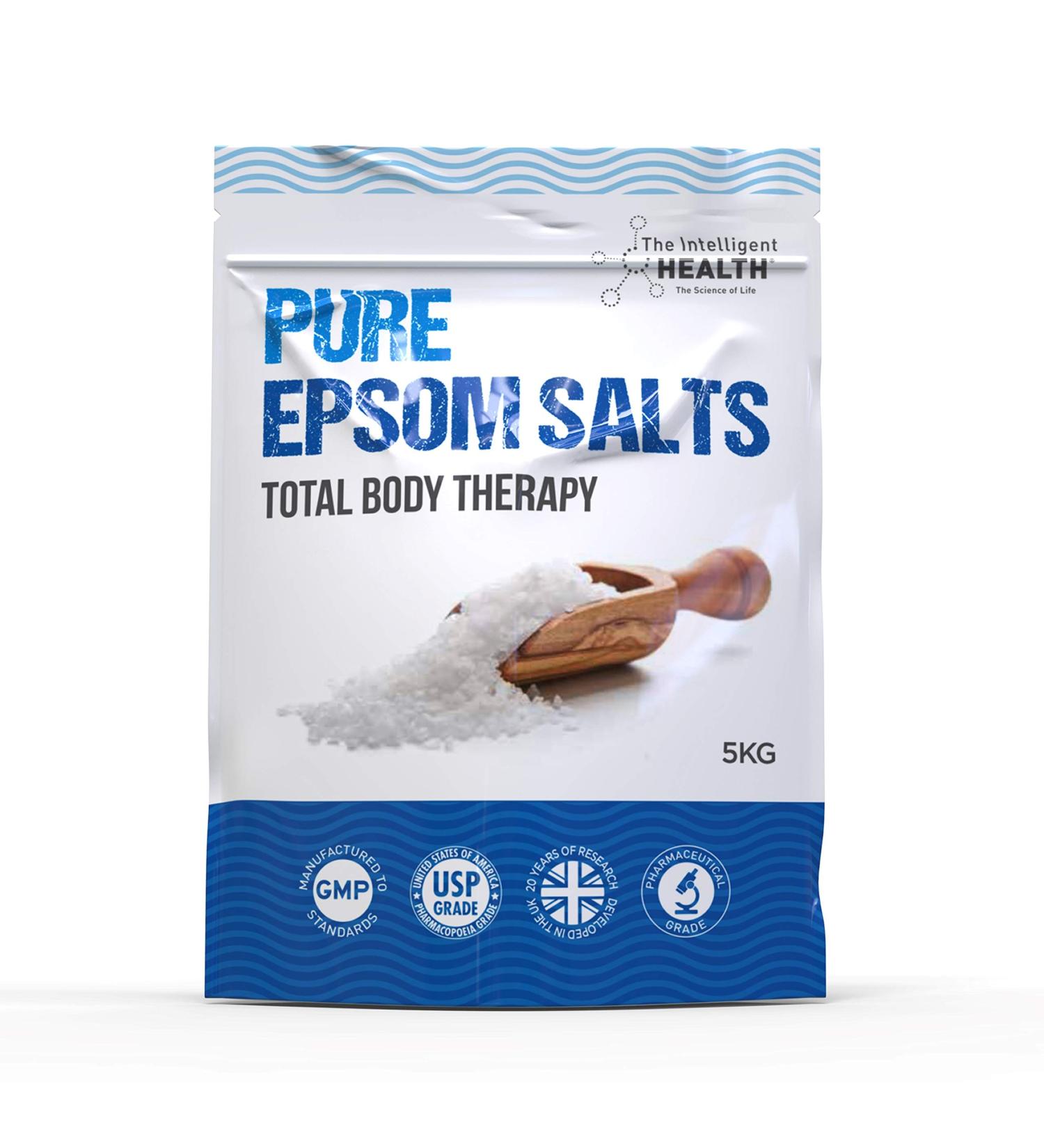 Pure Epsom Salts | Magnesium Sulphate Bath Salt | 5kg Pack | Soothing and Relaxing - Buy Online on GoSupps.com