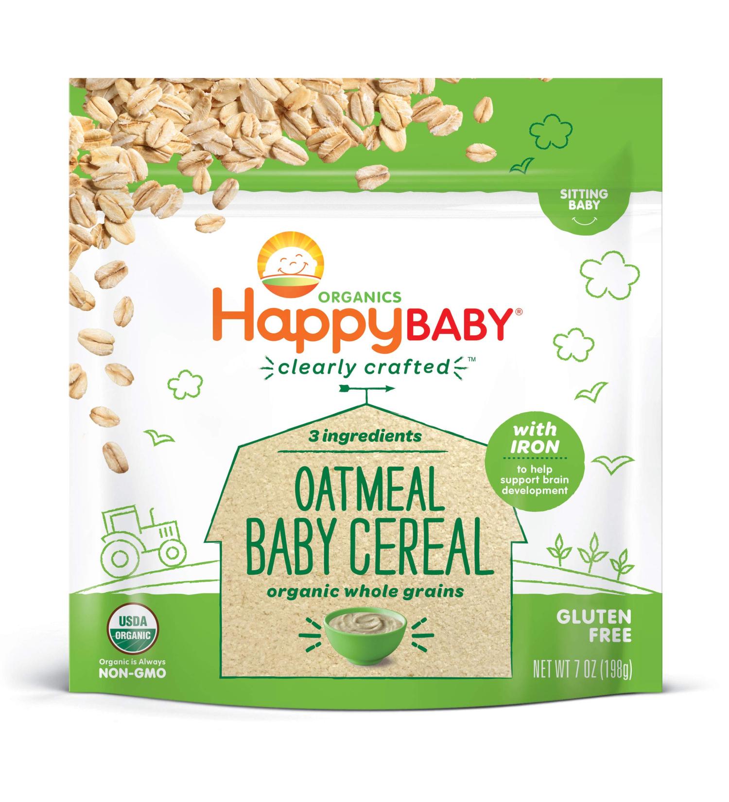 Happy Baby Organics Clearly Crafted Baby Cereal Oatmeal 7 Ounce (Pack of 1) - Buy Online on GoSupps.com