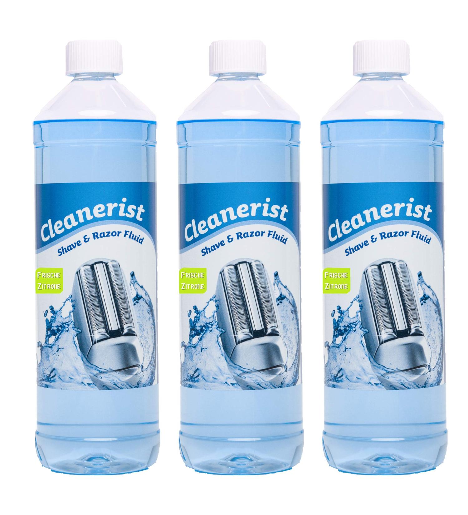 3 x 1 Cleanerist Lemon Scent - Refills for Braun Clean & Renew Shavers Series 3/5/7/8/9 - 1L | International Shipping Available - Buy Online on GoSupps.com