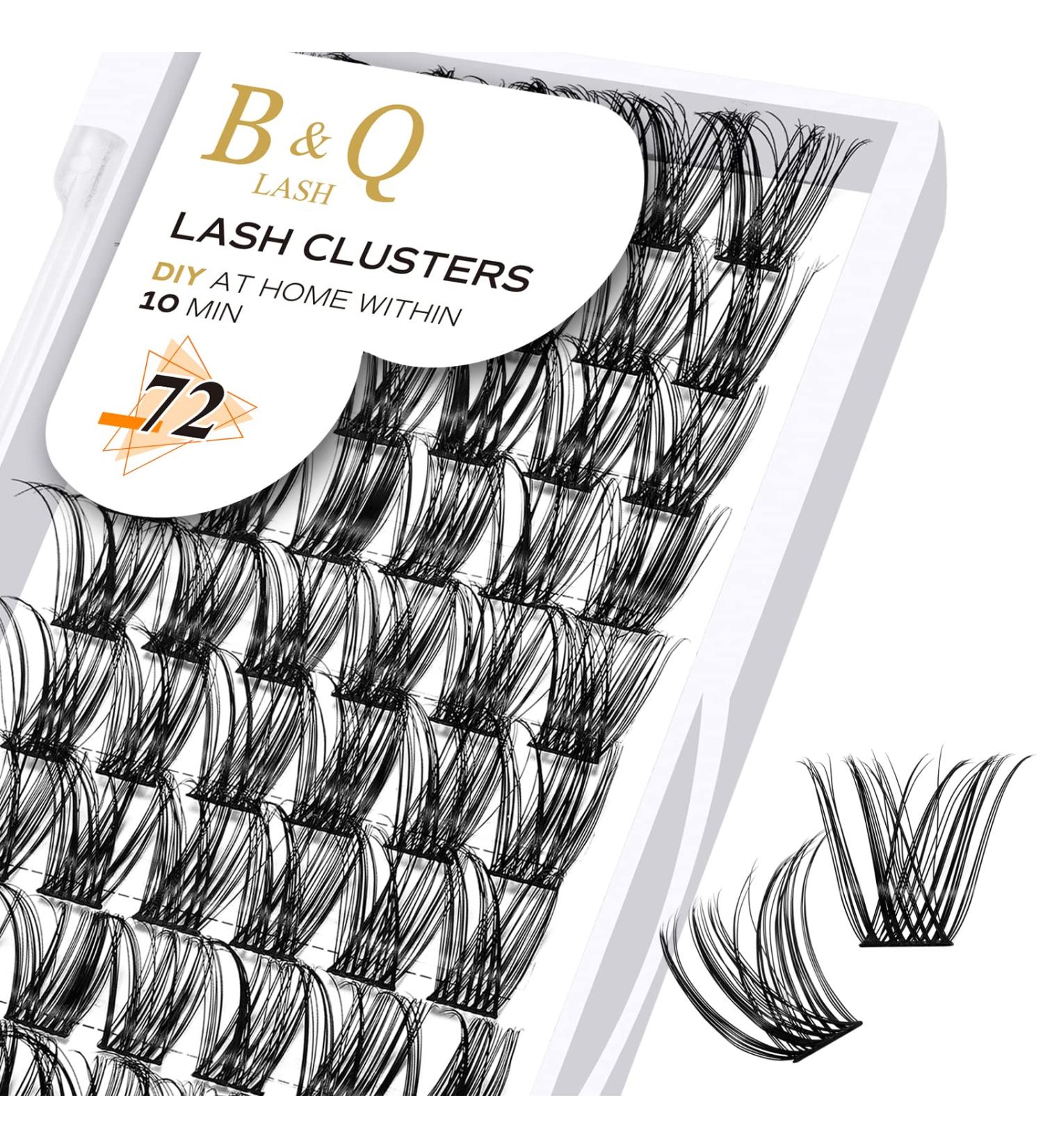 Buy BQ Lash Single Eyelash Clusters - Colored DIY Lashes for Home Extensions | B10 B02 B09 Black Eyelashes - 72 Clusters - Buy Online on GoSupps.com